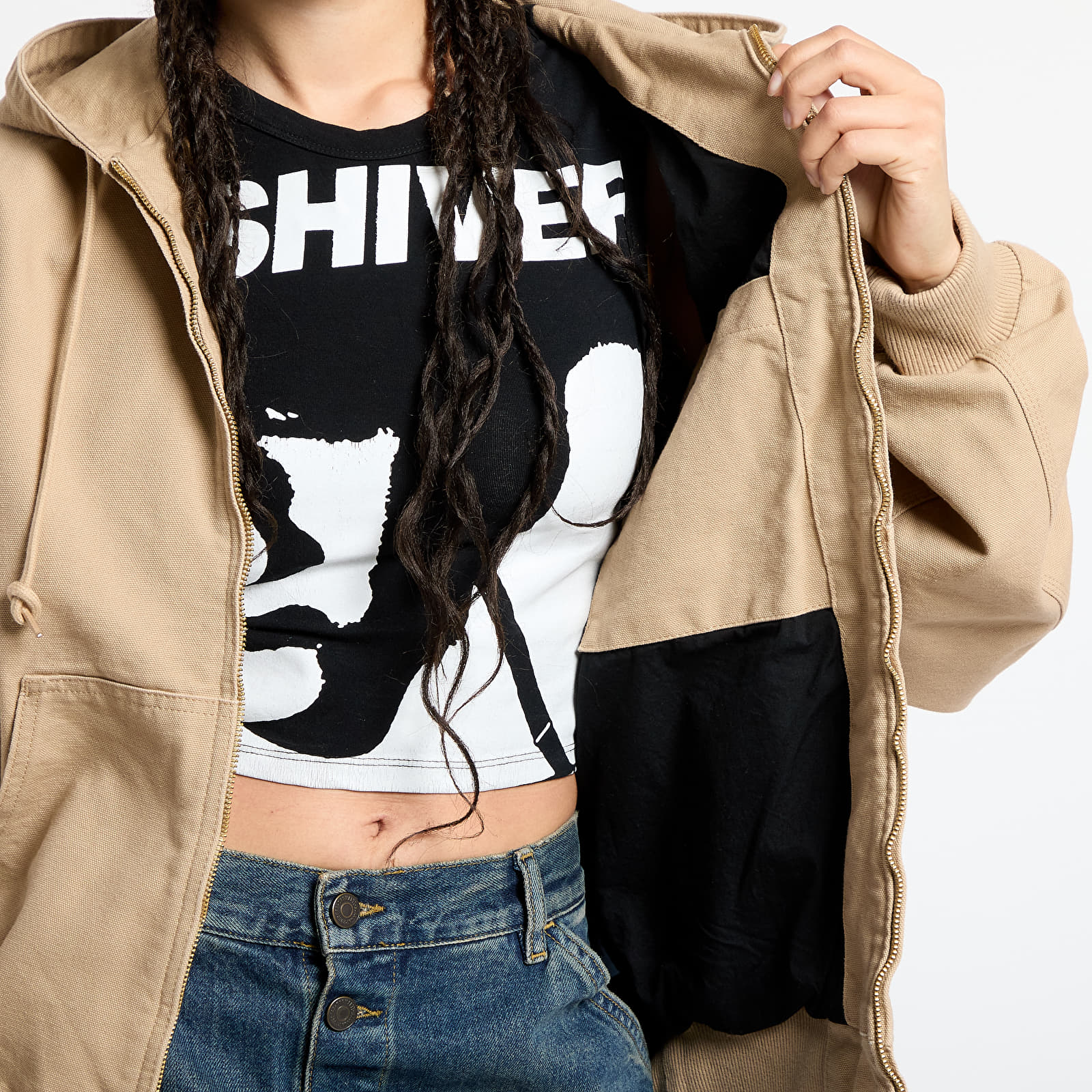 Kurtki Carhartt WIP OG Active Jacket UNISEX Dusty H Brown Rinsed