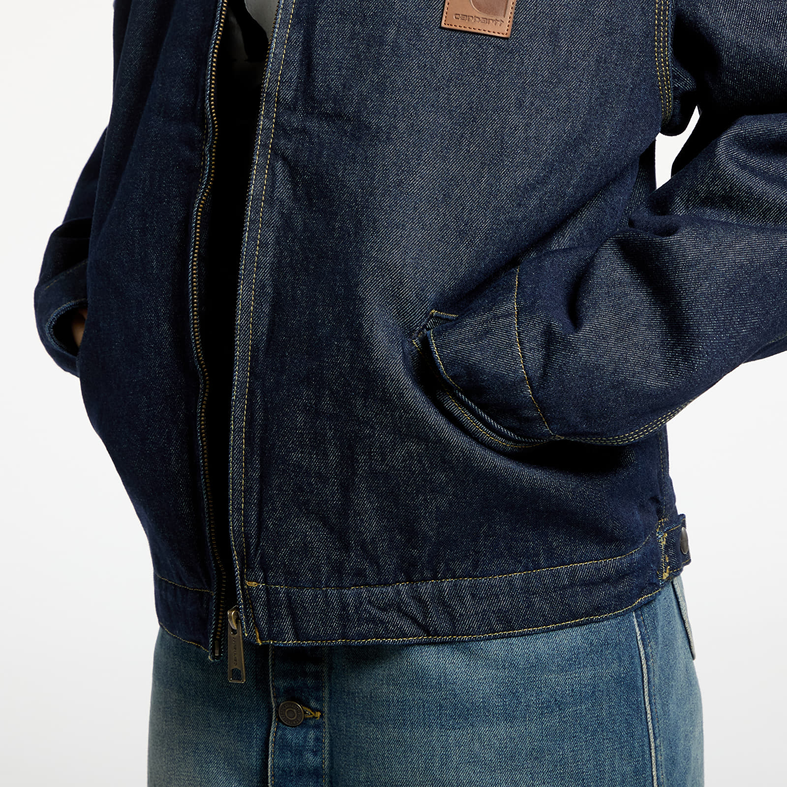 Dzsekik Carhartt WIP OG Detroit Jacket UNISEX Blue/ Black Rinsed
