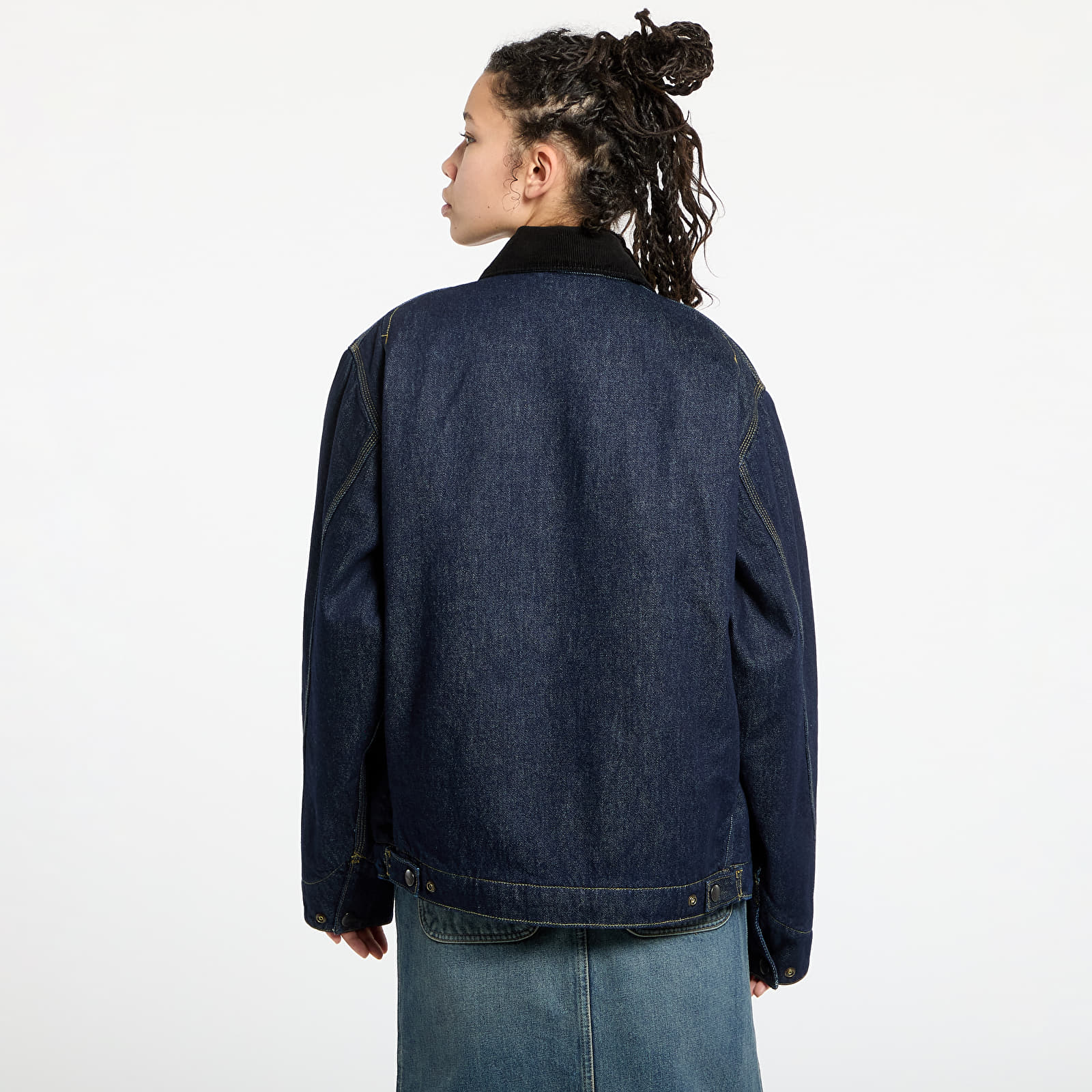 Dzsekik Carhartt WIP OG Detroit Jacket UNISEX Blue/ Black Rinsed
