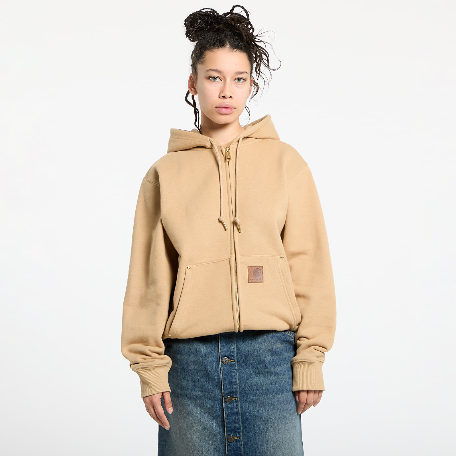 Kapucnis pulóverek és pulcsik Carhartt WIP Hooded Eldon Sweat Jacket UNISEX Dusty H Brown