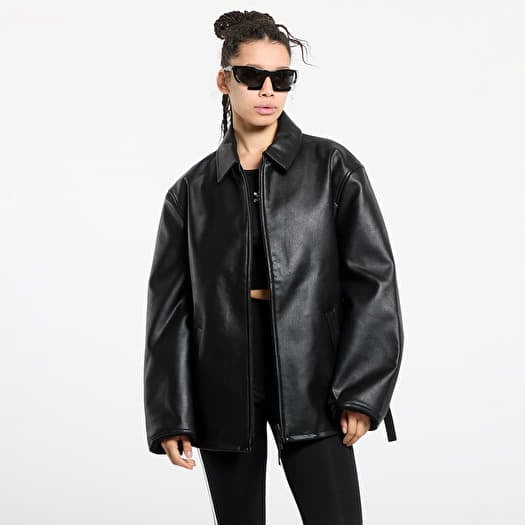 Y-3 Pleather Bomber Jacket UNISEX Black
