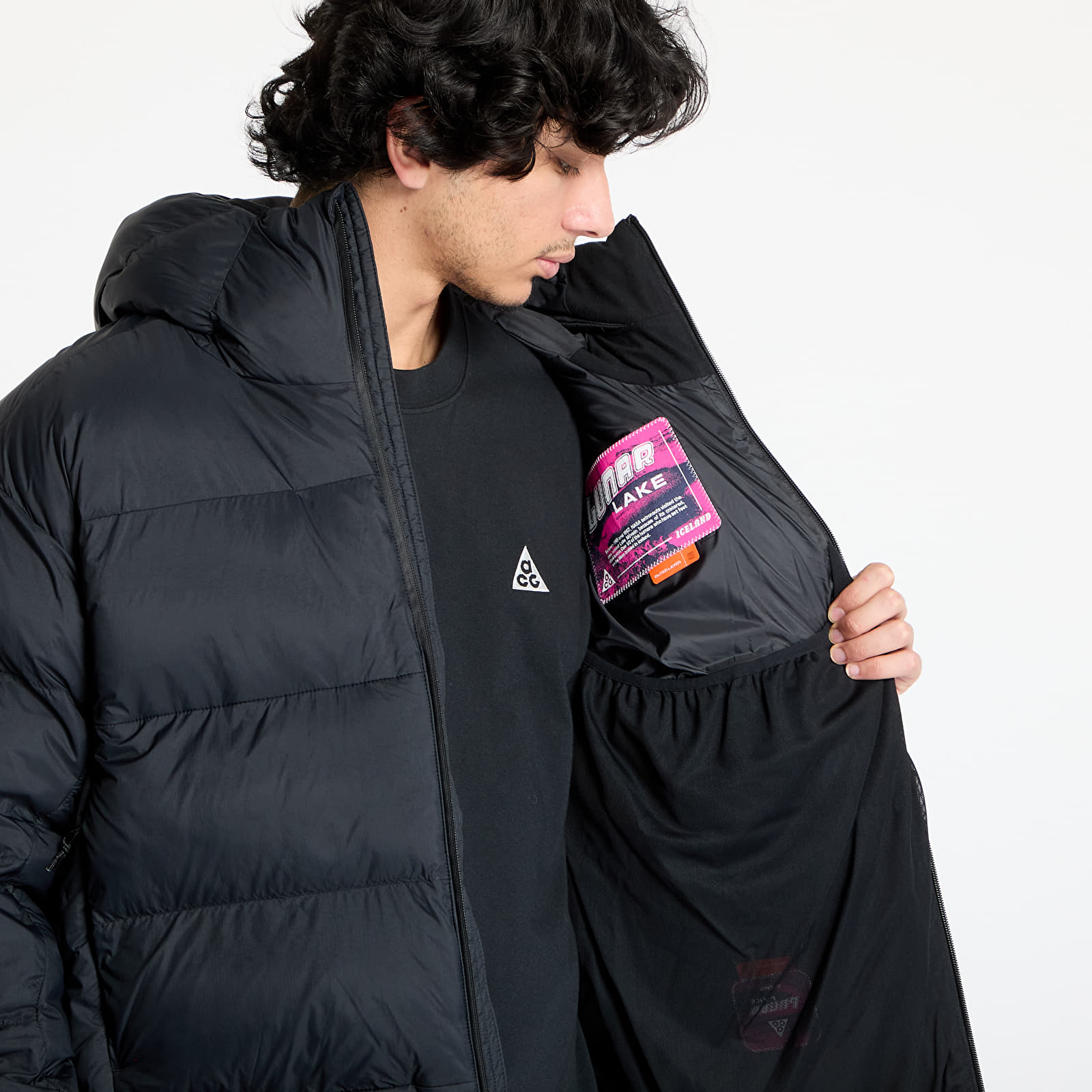 Meeste jakid Nike ACG "Lunar Lake" Puffer Men's Therma-FIT ADV Loose Hooded Jacket Black/ Black/ Summit White