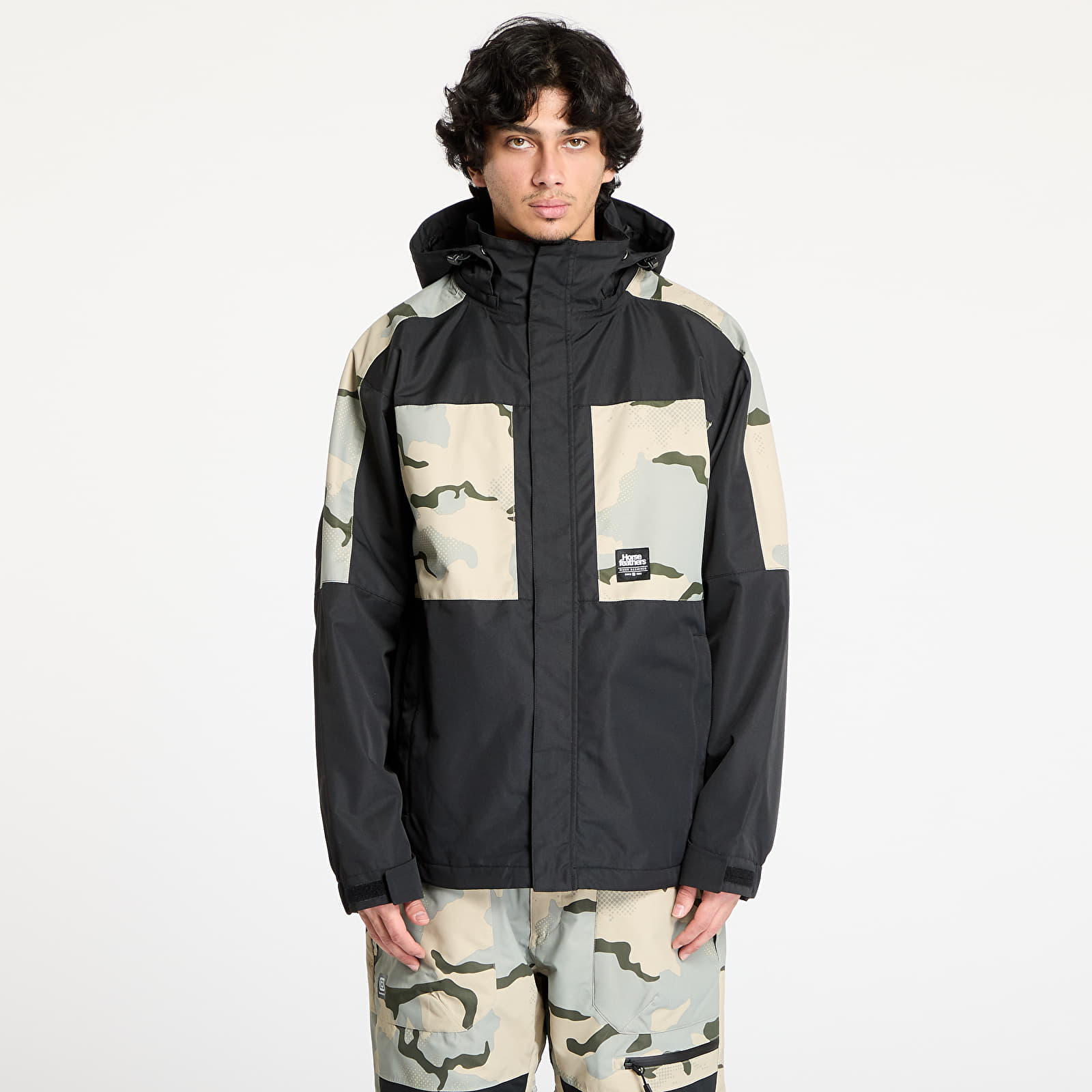 Men's jackets Horsefeathers Envoy Jacket Desert Camo/ Black