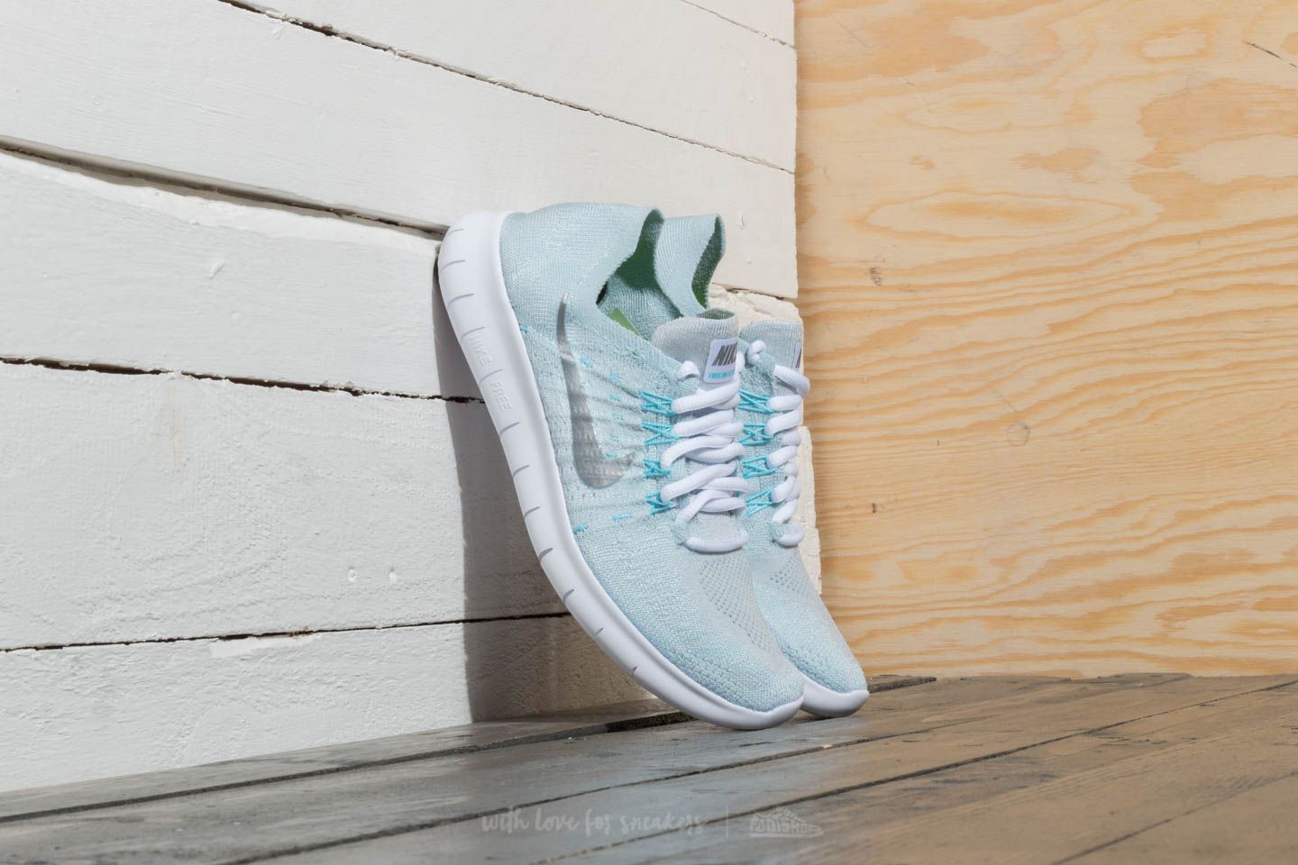 Women's shoes Nike Wmns Free Run Flyknit 2017 Pure Platinum/ Metallic Silver