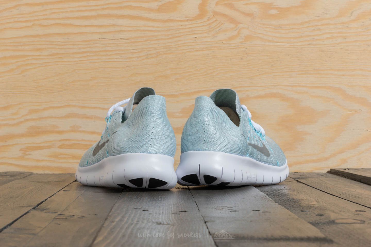 Women's shoes Nike Wmns Free Run Flyknit 2017 Pure Platinum/ Metallic Silver