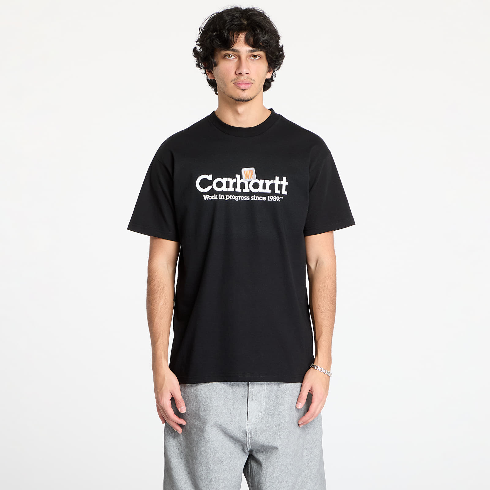 T-shirt Carhartt WIP S/S Label Script T-Shirt UNISEX Black XS