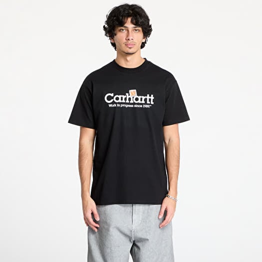 Póló Carhartt WIP S/S Label Script T-Shirt UNISEX Black