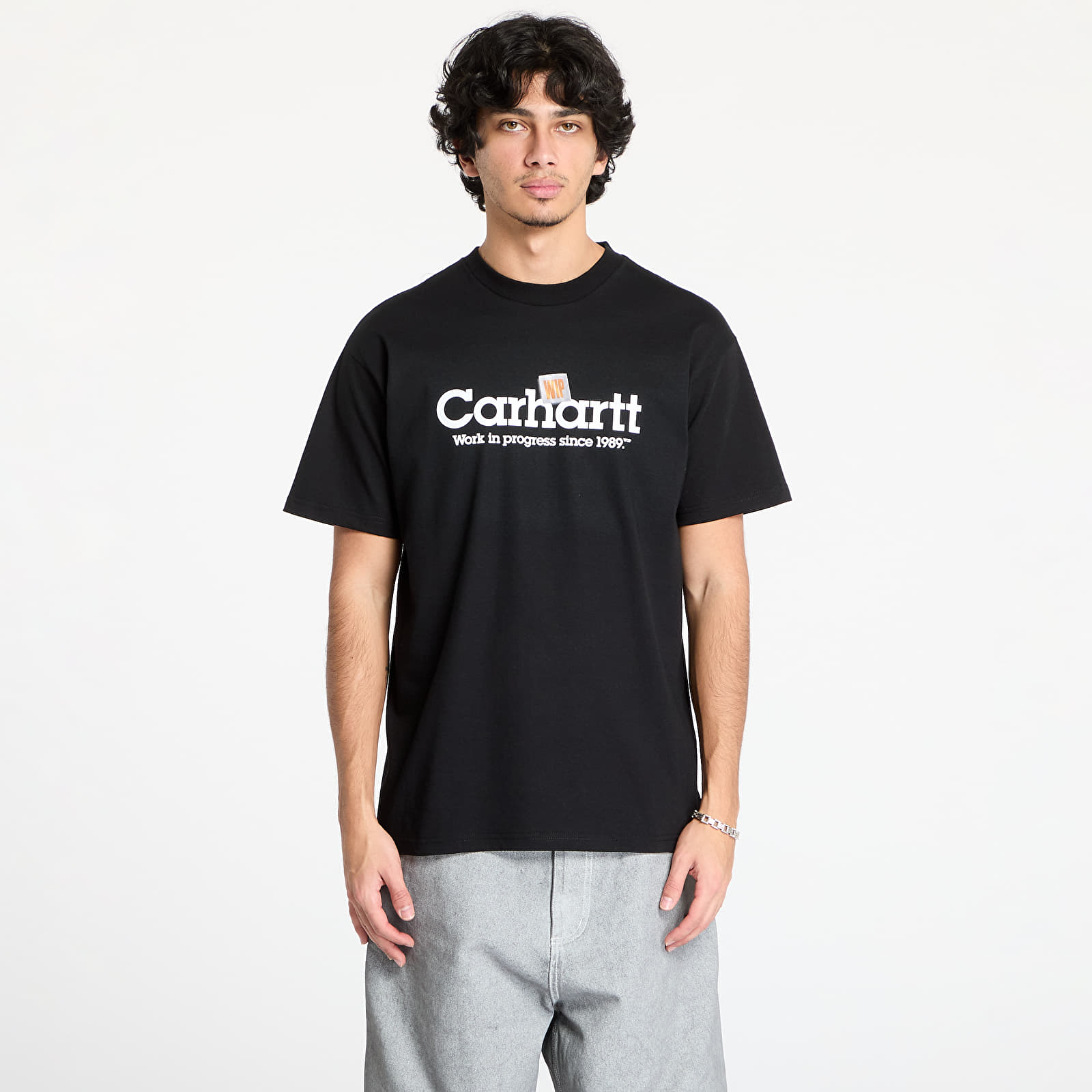 T-Shirts Carhartt WIP S/S Label Script T-Shirt UNISEX Black