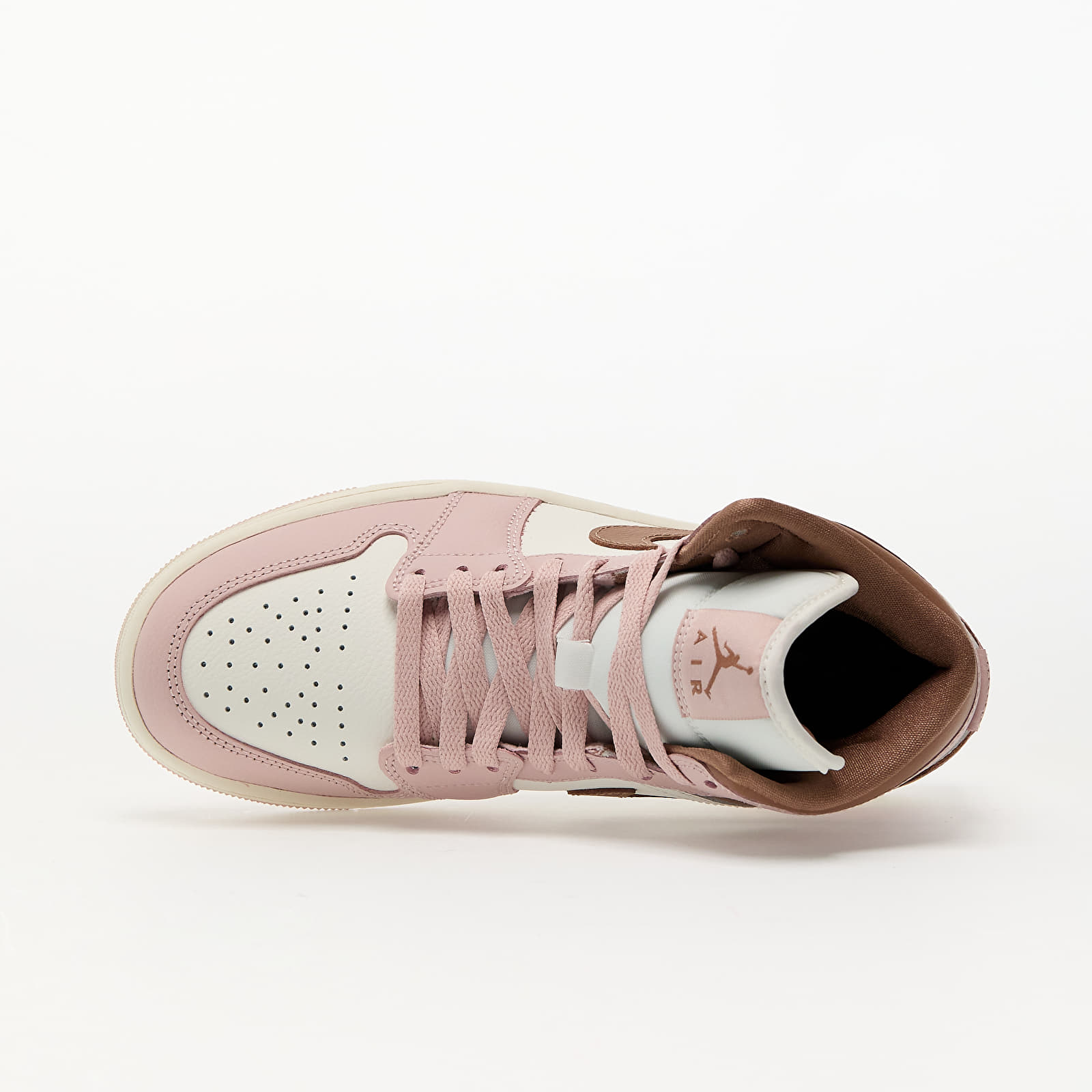 Női cipők Air Jordan 1 Mid Pink Oxford/ Archaeo Brown-Sail