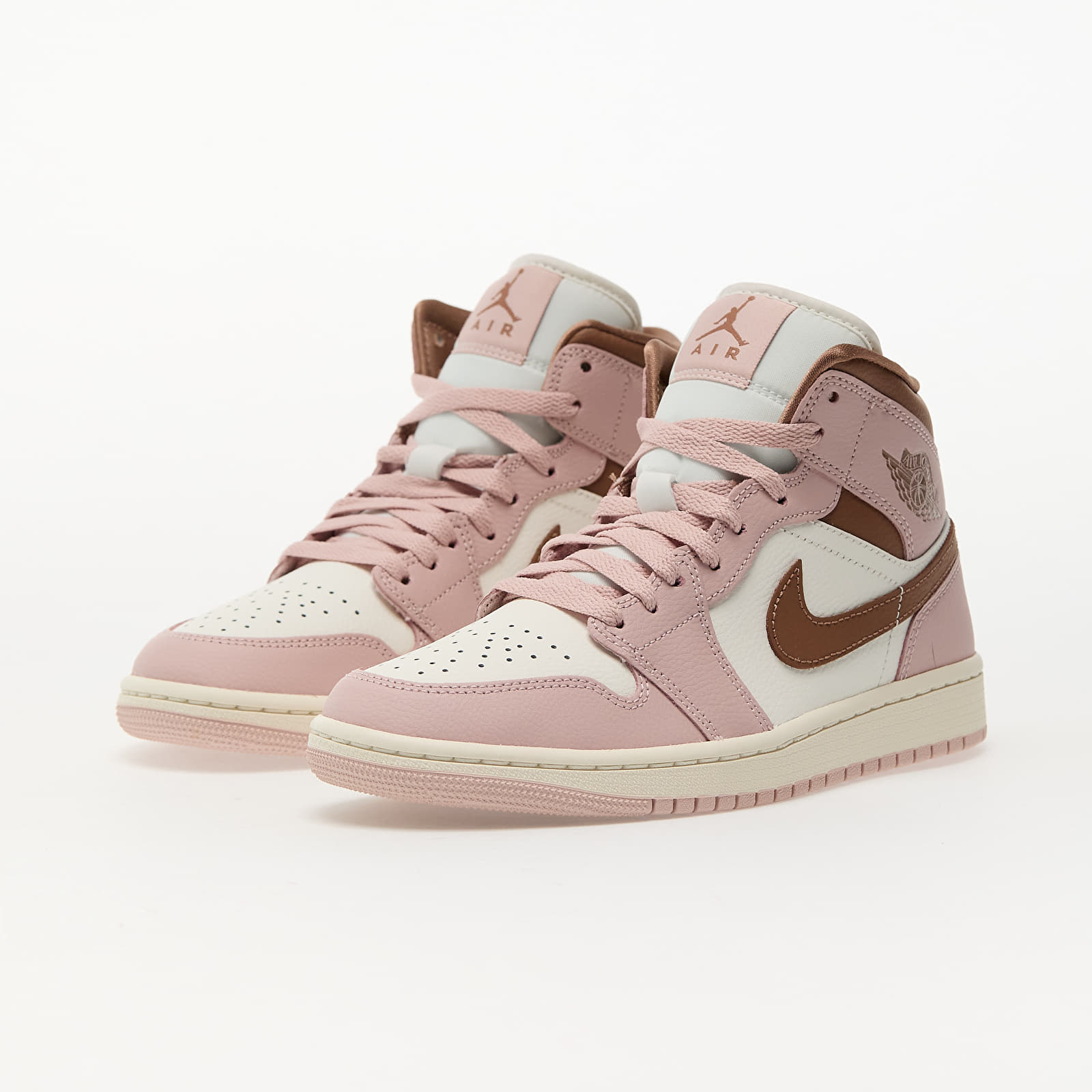 Női cipők Air Jordan 1 Mid Pink Oxford/ Archaeo Brown-Sail