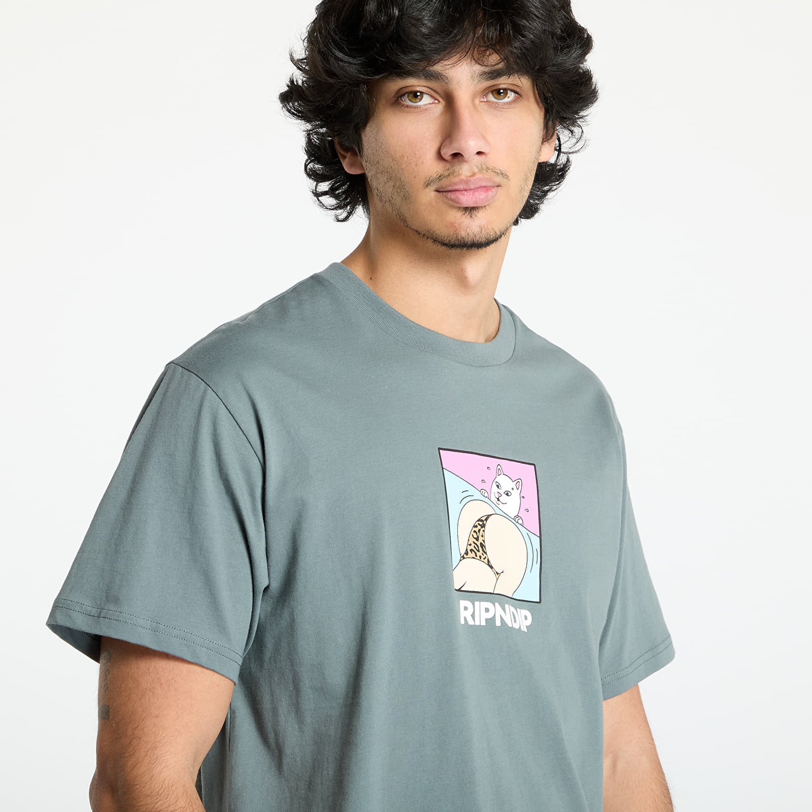 Pólók RIPNDIP Peaches And Nerm Tee Charcoal
