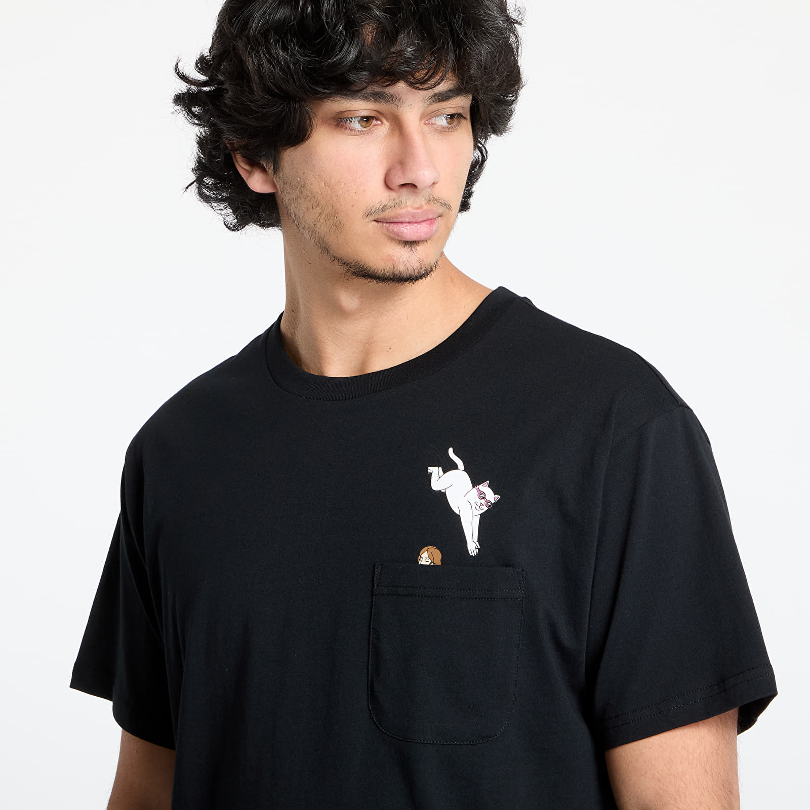Pólók RIPNDIP Jumpin In Pocket Tee Black