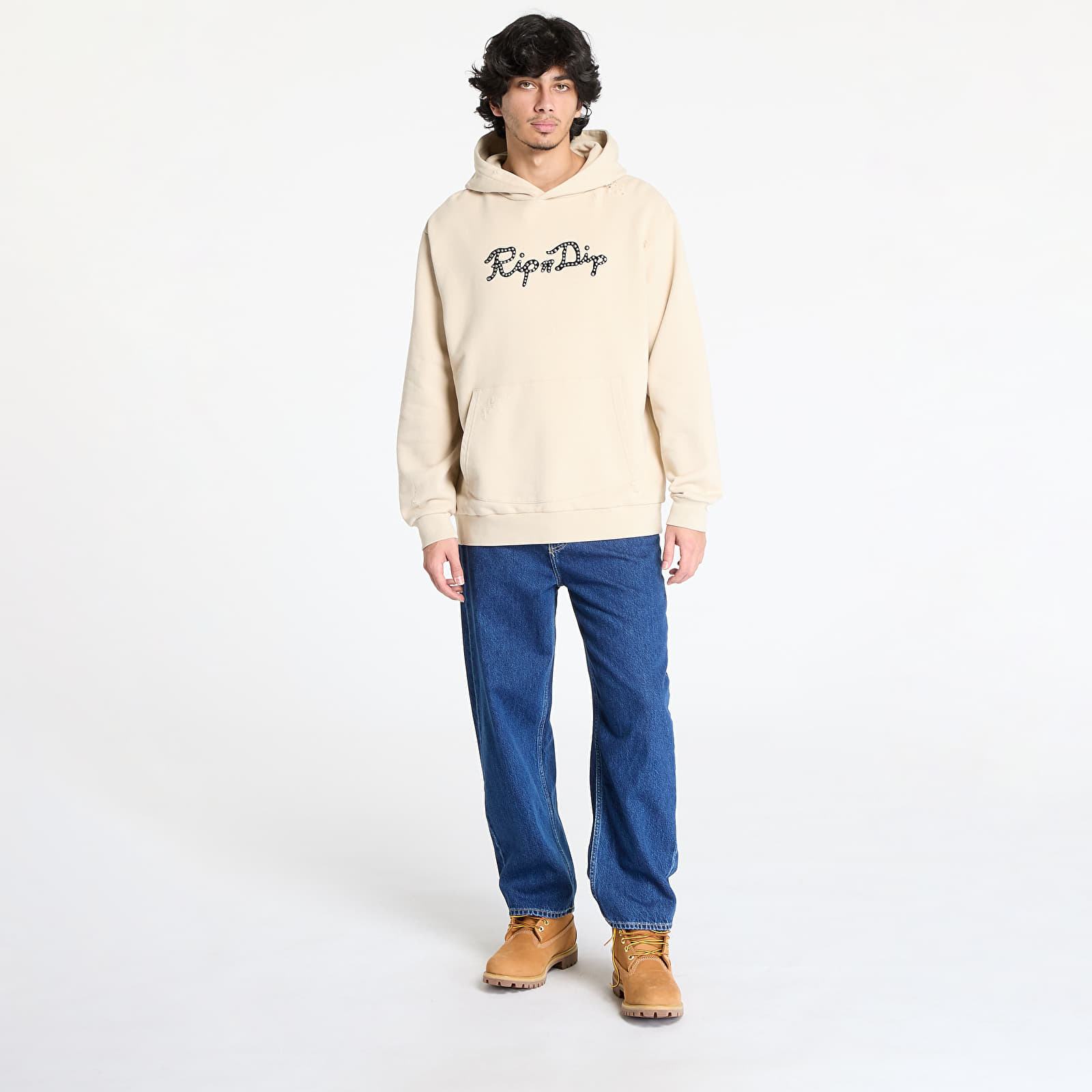 Hupparit ja collegepaidat RIPNDIP Script Hoodie Khaki