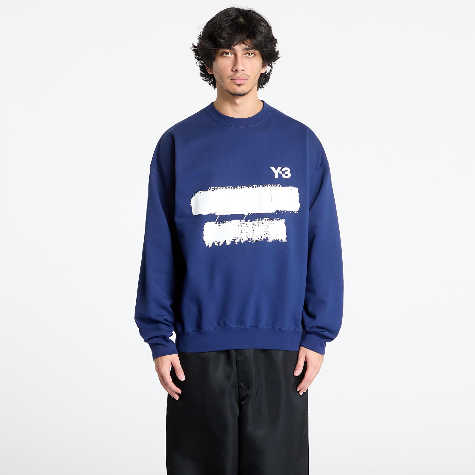 Kapucnis pulóverek és pulcsik Y-3 Graphic Crew Sweatshirt UNISEX Dark Blue