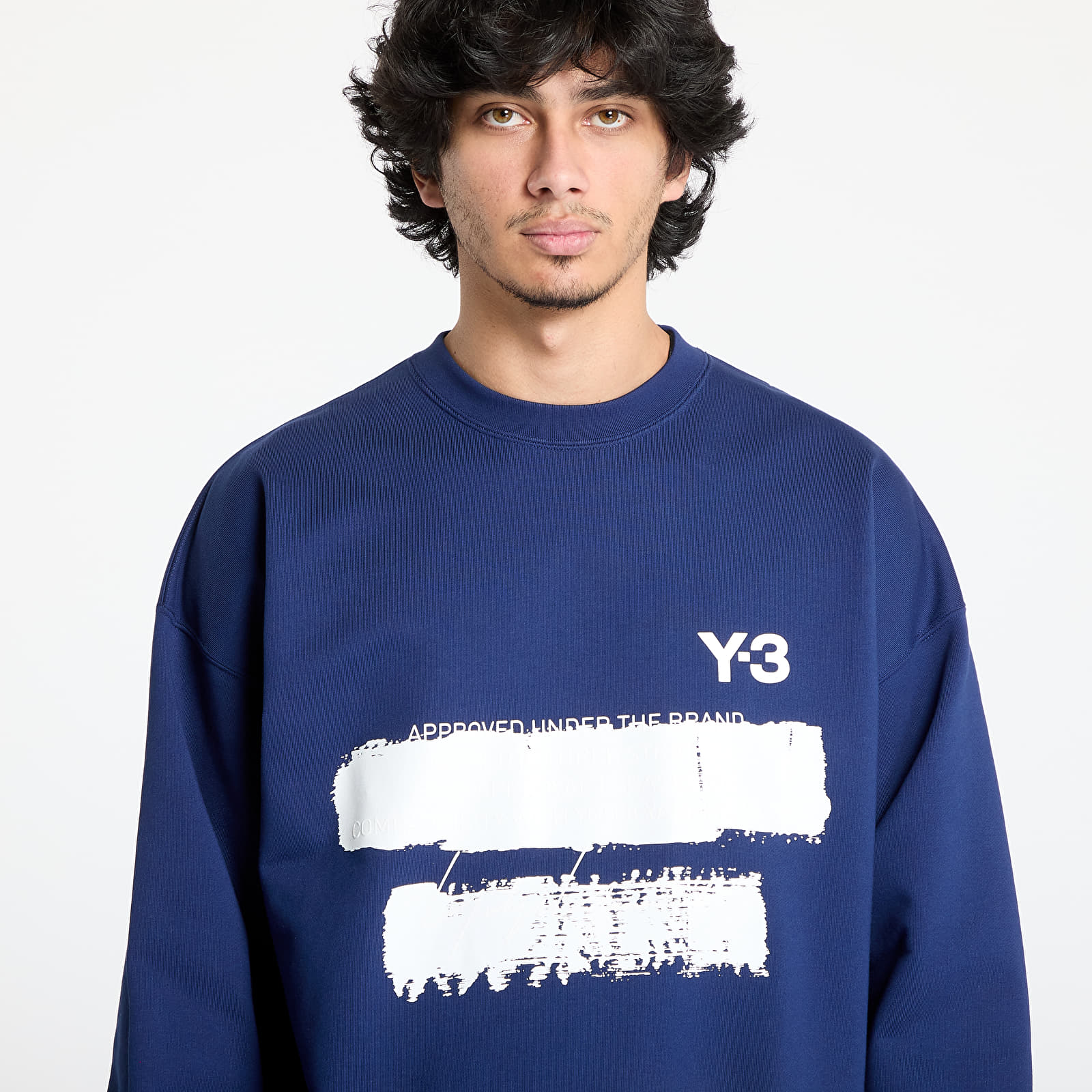 Kapucnis pulóverek és pulcsik Y-3 Graphic Crew Sweatshirt UNISEX Dark Blue