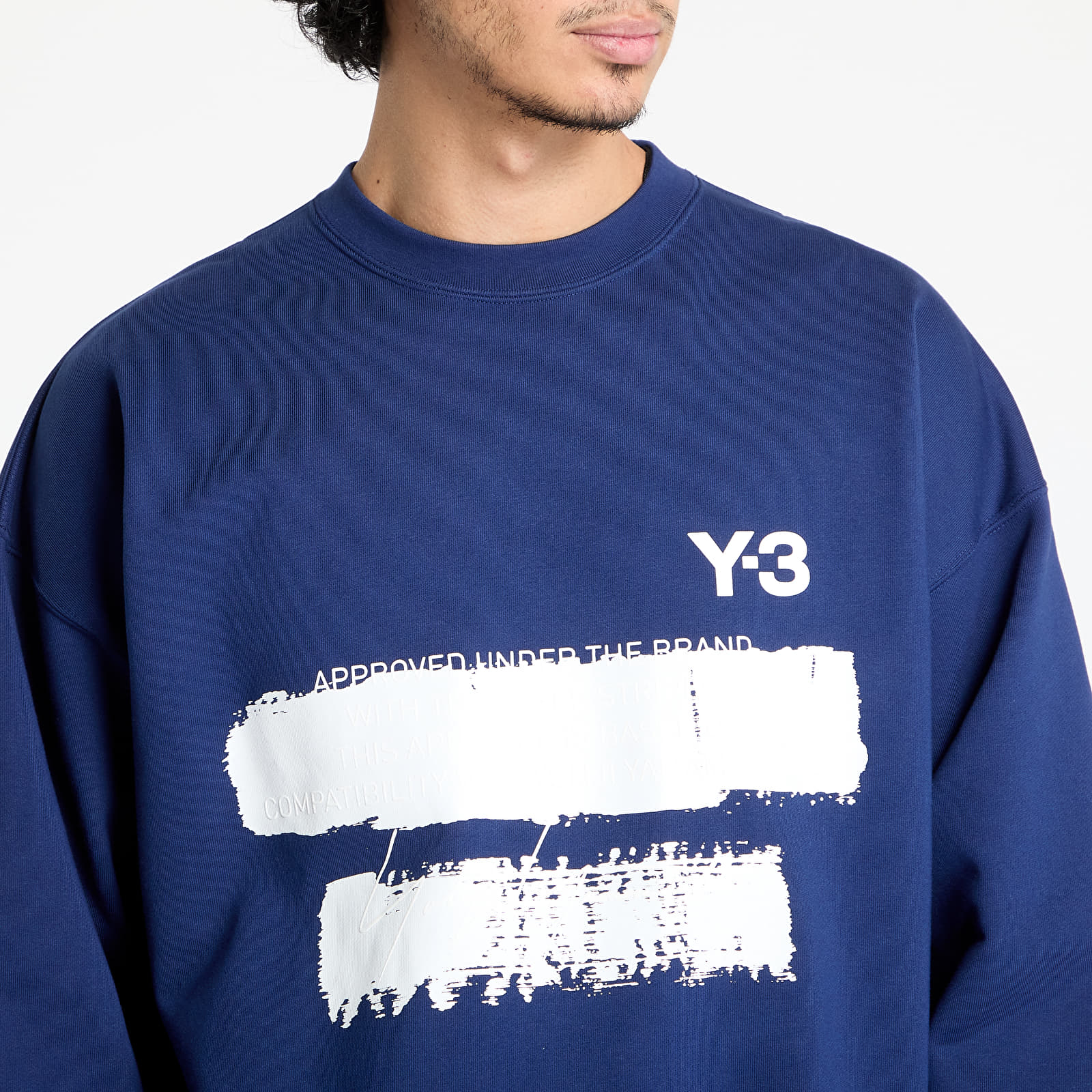 Kapucnis pulóverek és pulcsik Y-3 Graphic Crew Sweatshirt UNISEX Dark Blue