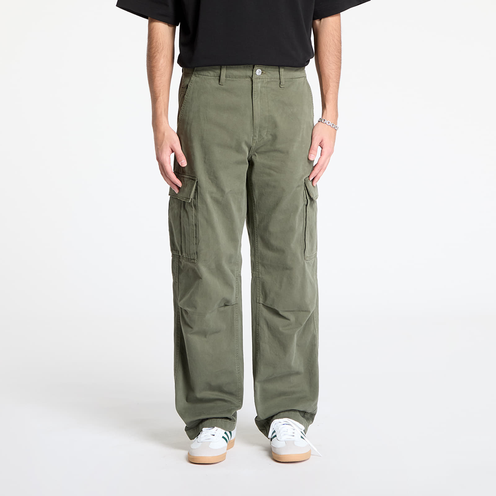 Pantaloni Tommy Jeans Jaimie Cotton Cargo Pants Green W30/L32