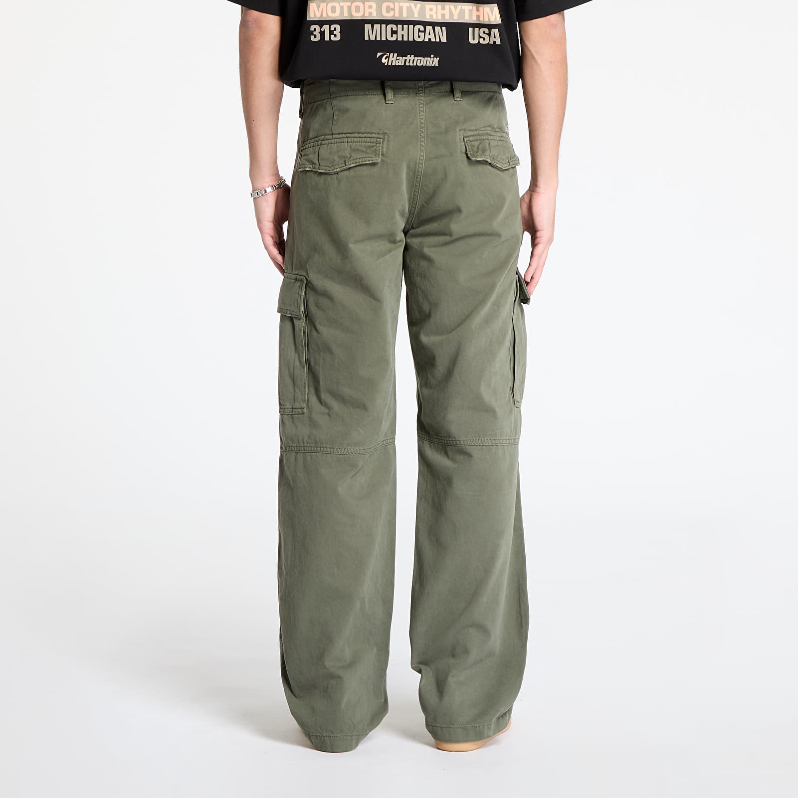 Džíny a kalhoty Tommy Jeans Jaimie Cotton Cargo Pants Green