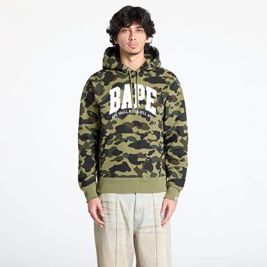 A BATHING APE 1St Camo Bape Pullover Hoodie Green