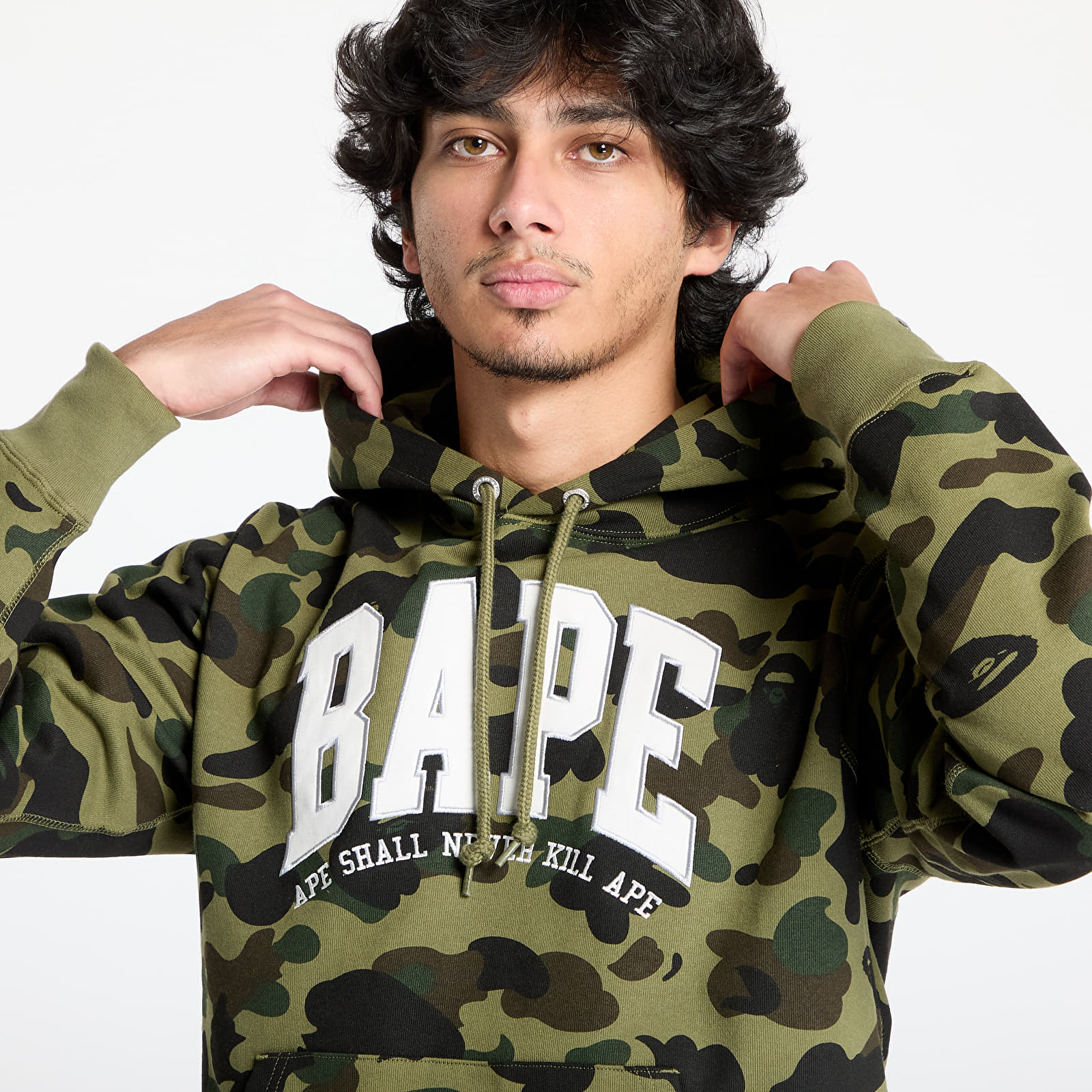 Bluzy A BATHING APE 1St Camo Bape Pullover Hoodie Green