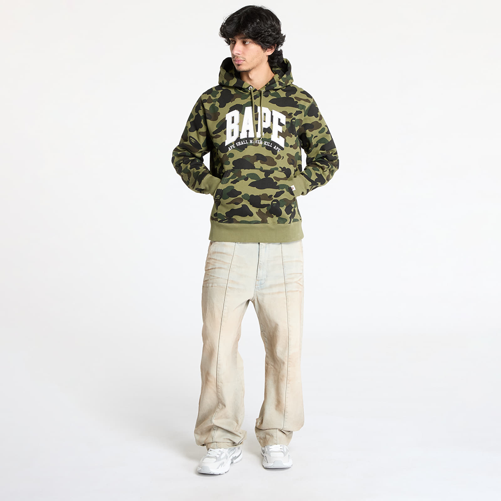 Bluzy A BATHING APE 1St Camo Bape Pullover Hoodie Green