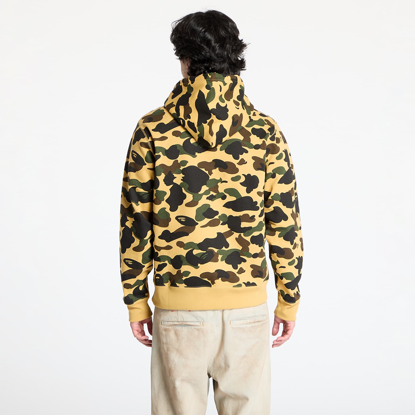 Mikiny A BATHING APE 1St Camo Bape Pullover Hoodie Yellow