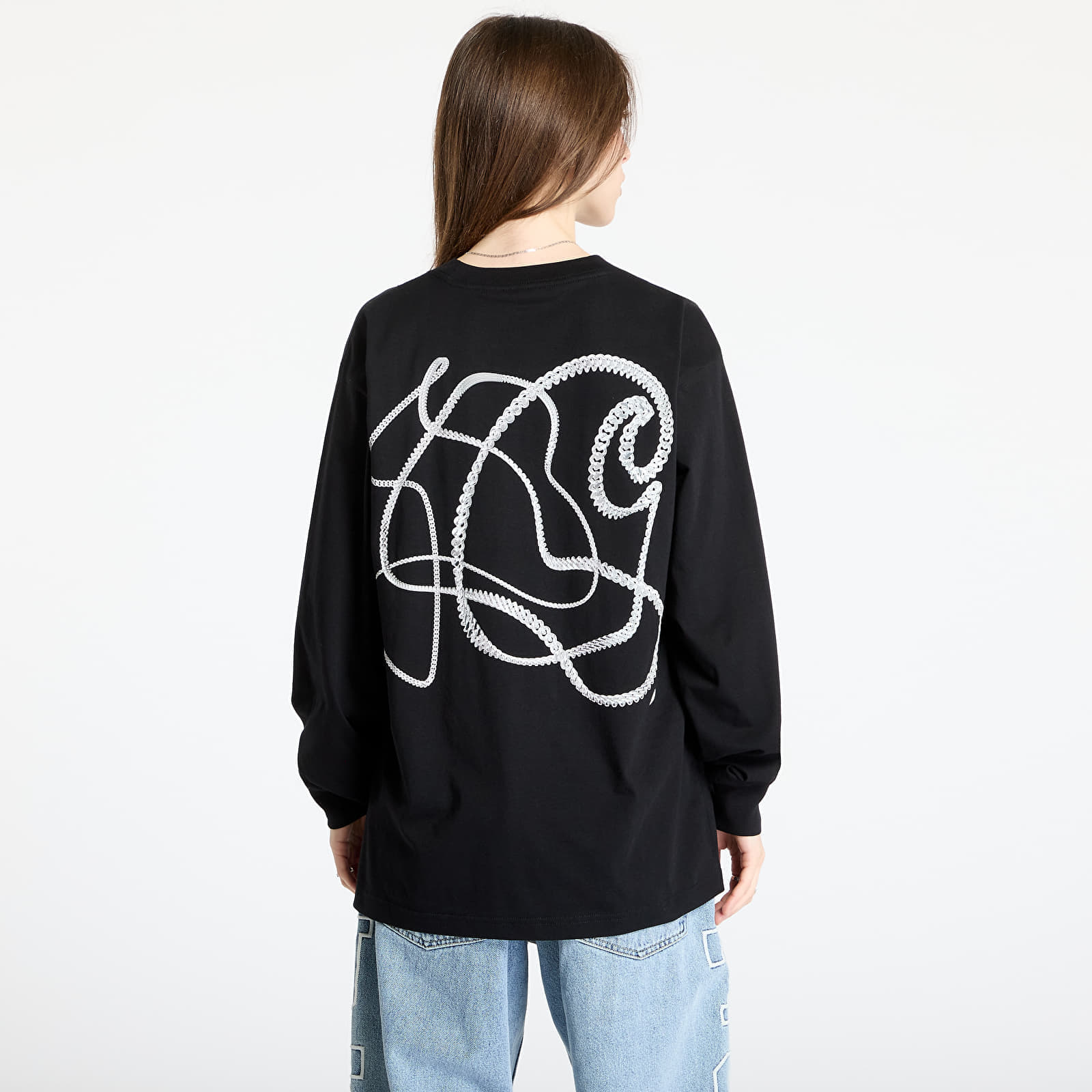 Trička Carhartt WIP L/S Chain Link T-Shirt UNISEX Black/ Silver