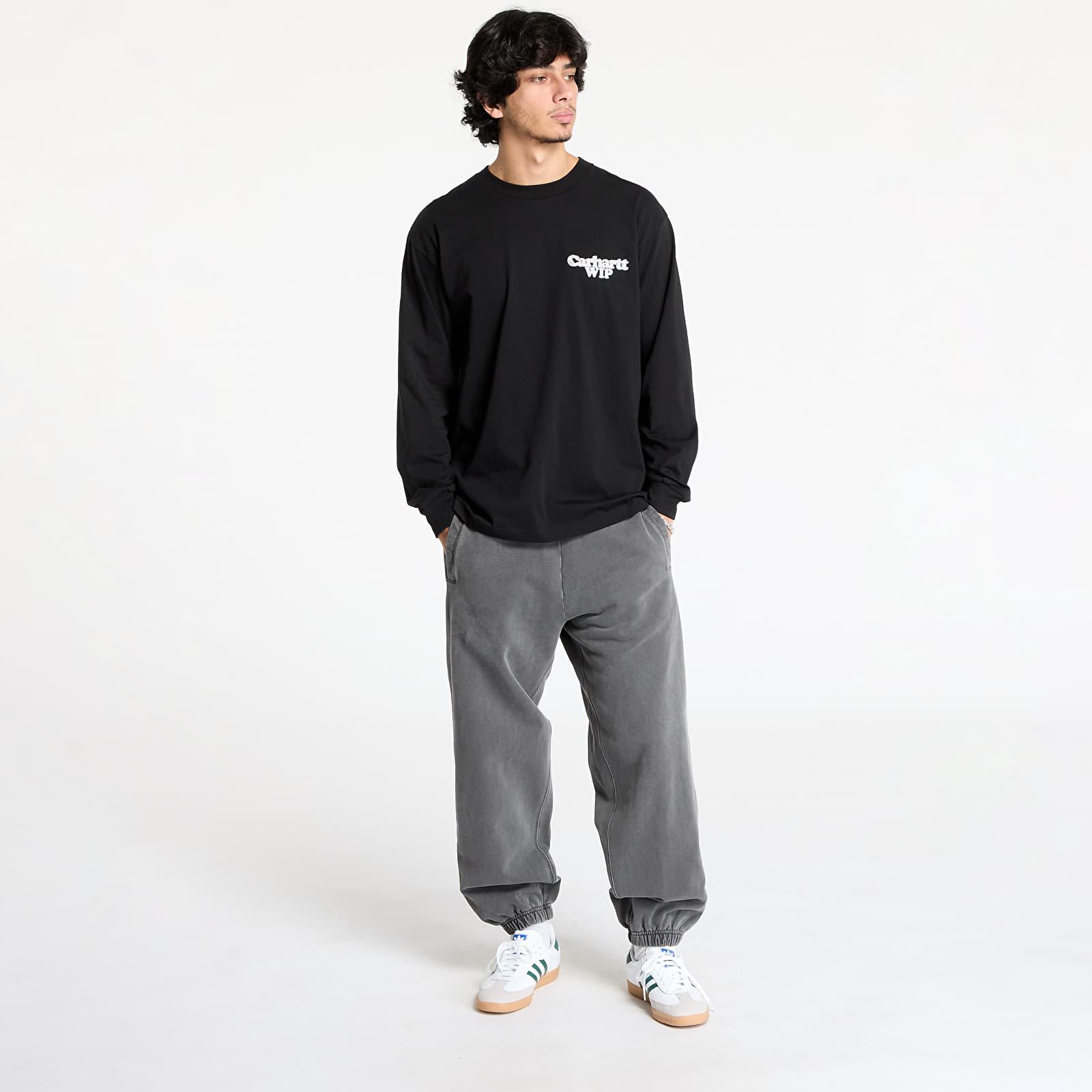 Trička Carhartt WIP L/S Chain Link T-Shirt UNISEX Black/ Silver
