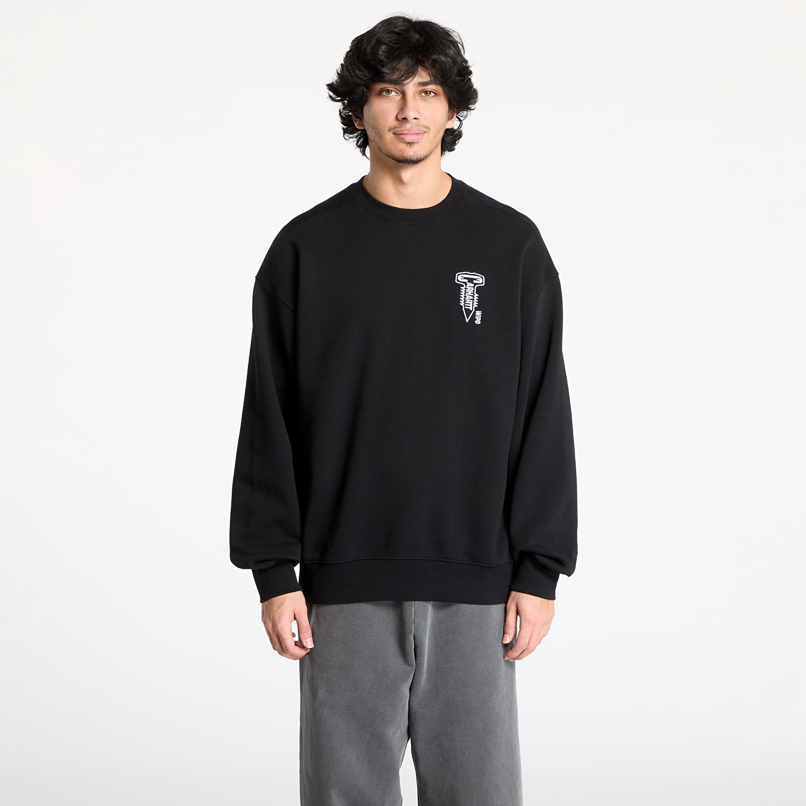 Sweatjacken und Sweatshirts Carhartt WIP Cross Screw Sweat UNISEX Black/ White