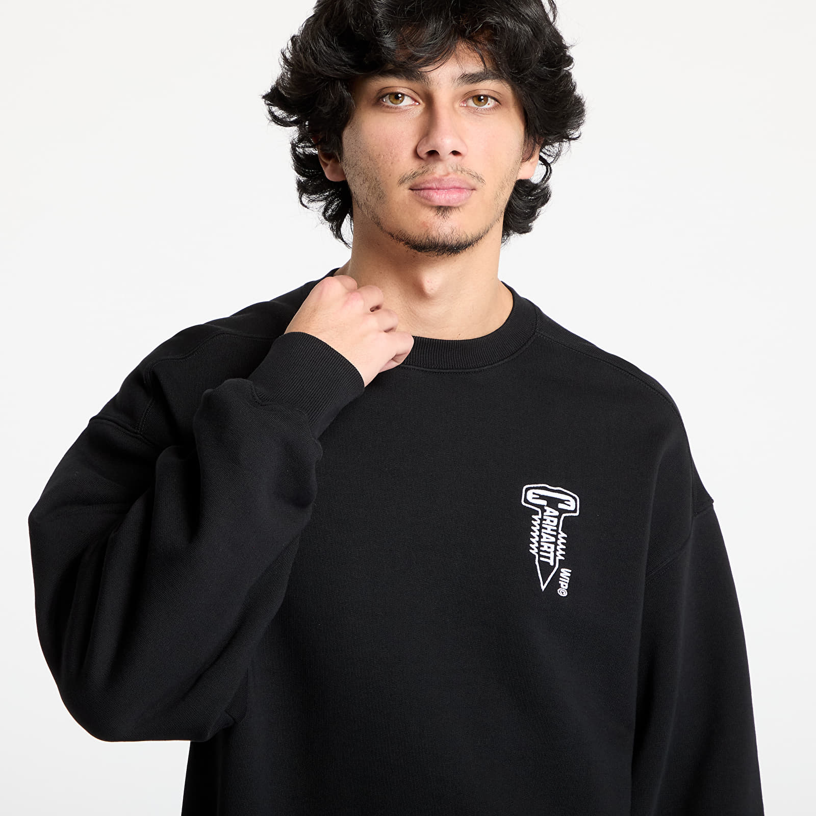 Sweatjacken und Sweatshirts Carhartt WIP Cross Screw Sweat UNISEX Black/ White
