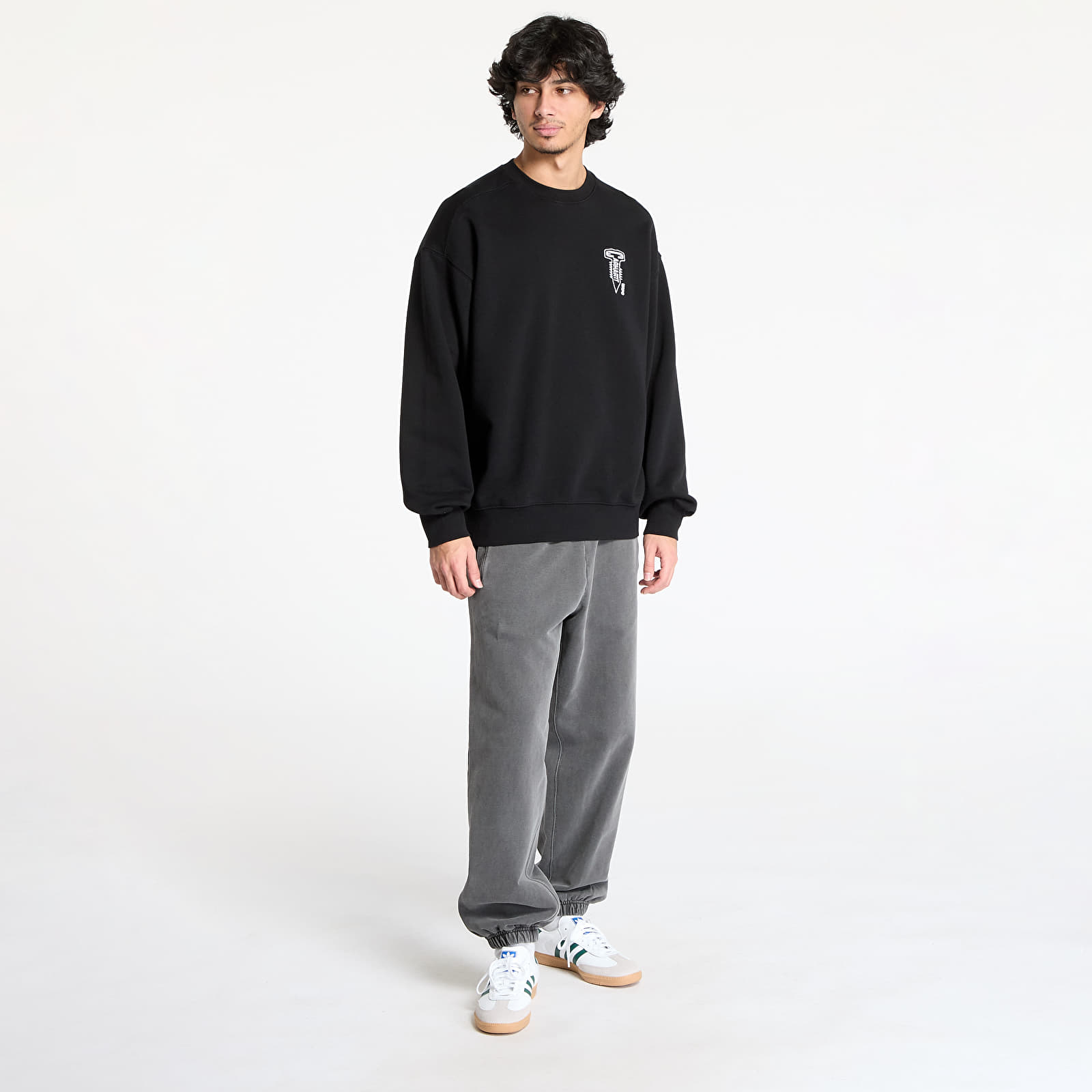 Sweatjacken und Sweatshirts Carhartt WIP Cross Screw Sweat UNISEX Black/ White