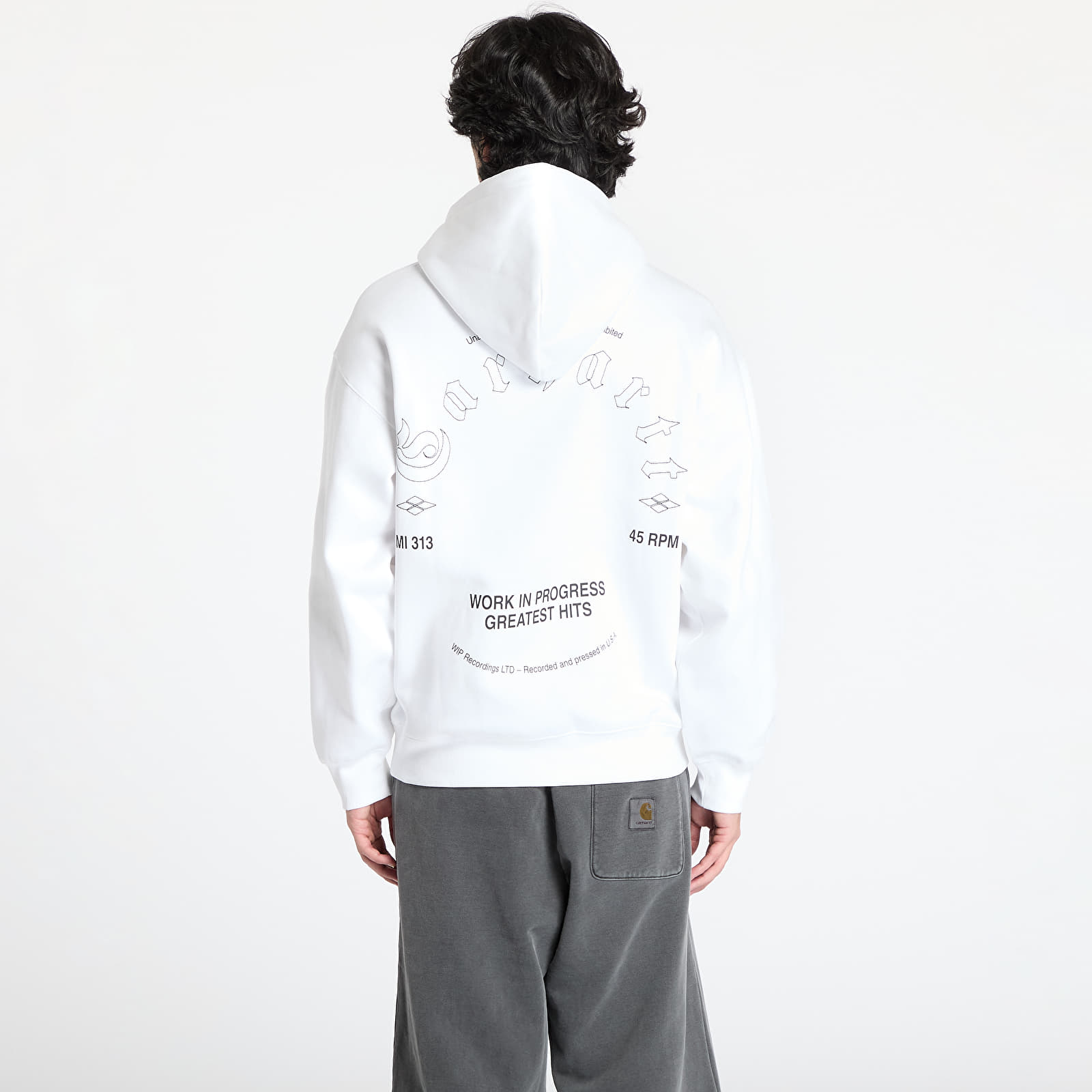 Bluzy Carhartt WIP Greatest Hits Hooded Sweatshirt UNISEX White/ Black