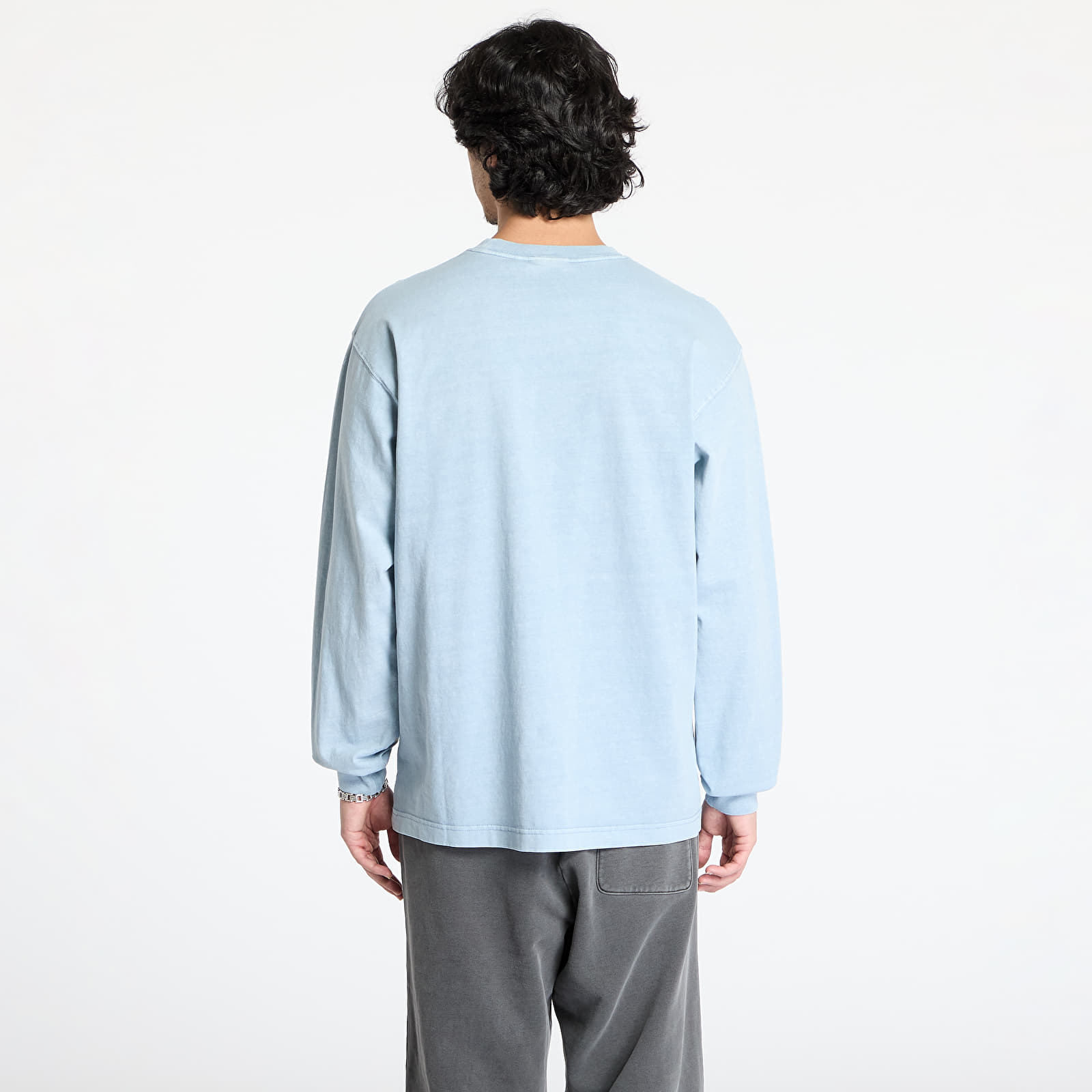 Männer T-Shirts Carhartt WIP L/S Vista T-Shirt UNISEX Dusty Ice Garment Dyed