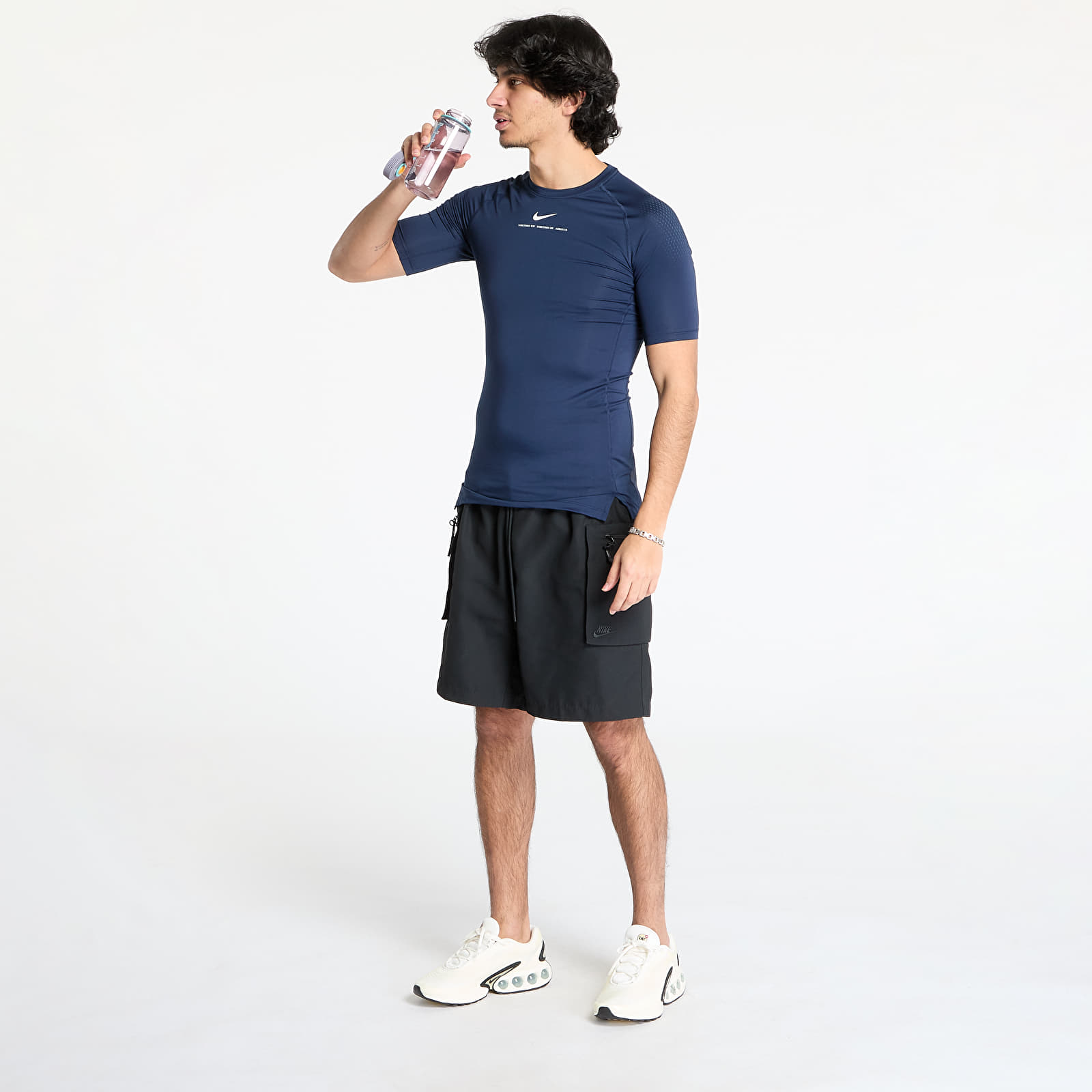 Tricouri  Nike x NOCTA Men's Short-Sleeve Base Layer Basketball Top College Navy/ White