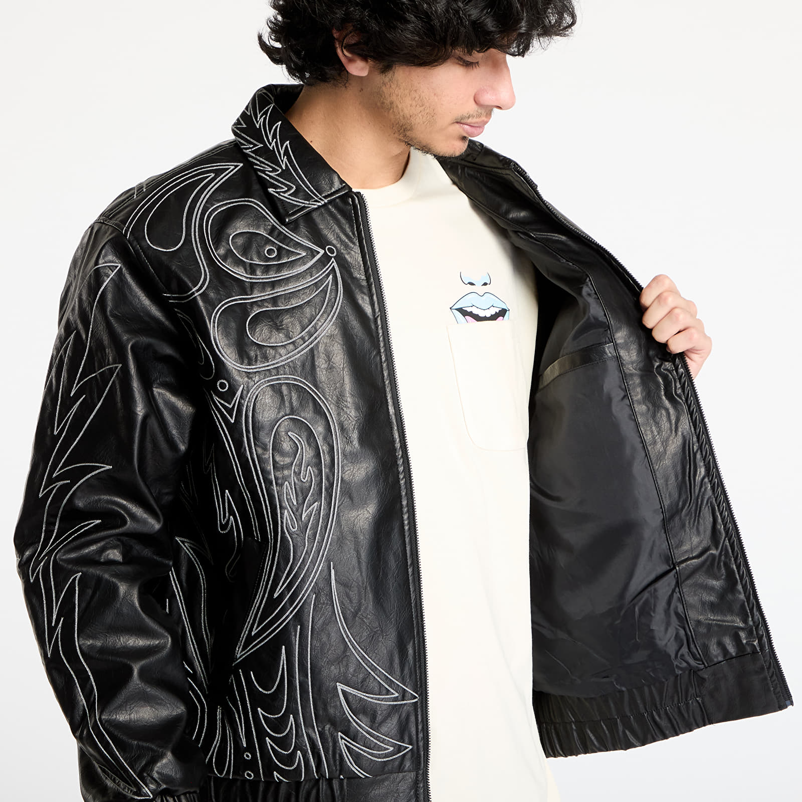 Jassen RIPNDIP Howdy Leather Jacket Black