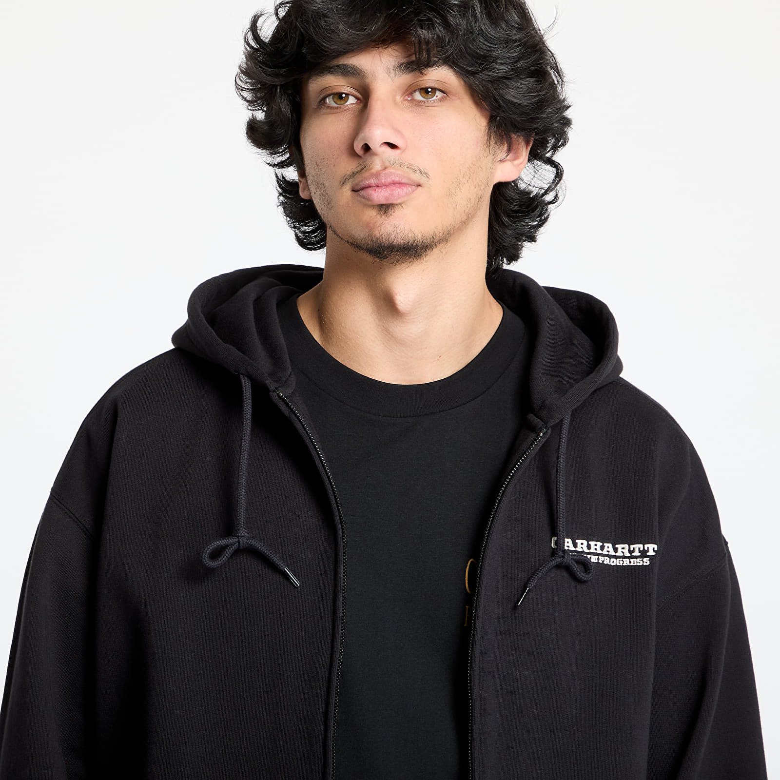 Hoodies and sweatshirts  Carhartt WIP Hooded Runaway Sweat Jacket UNISEX Black/ Wax Stone Washed