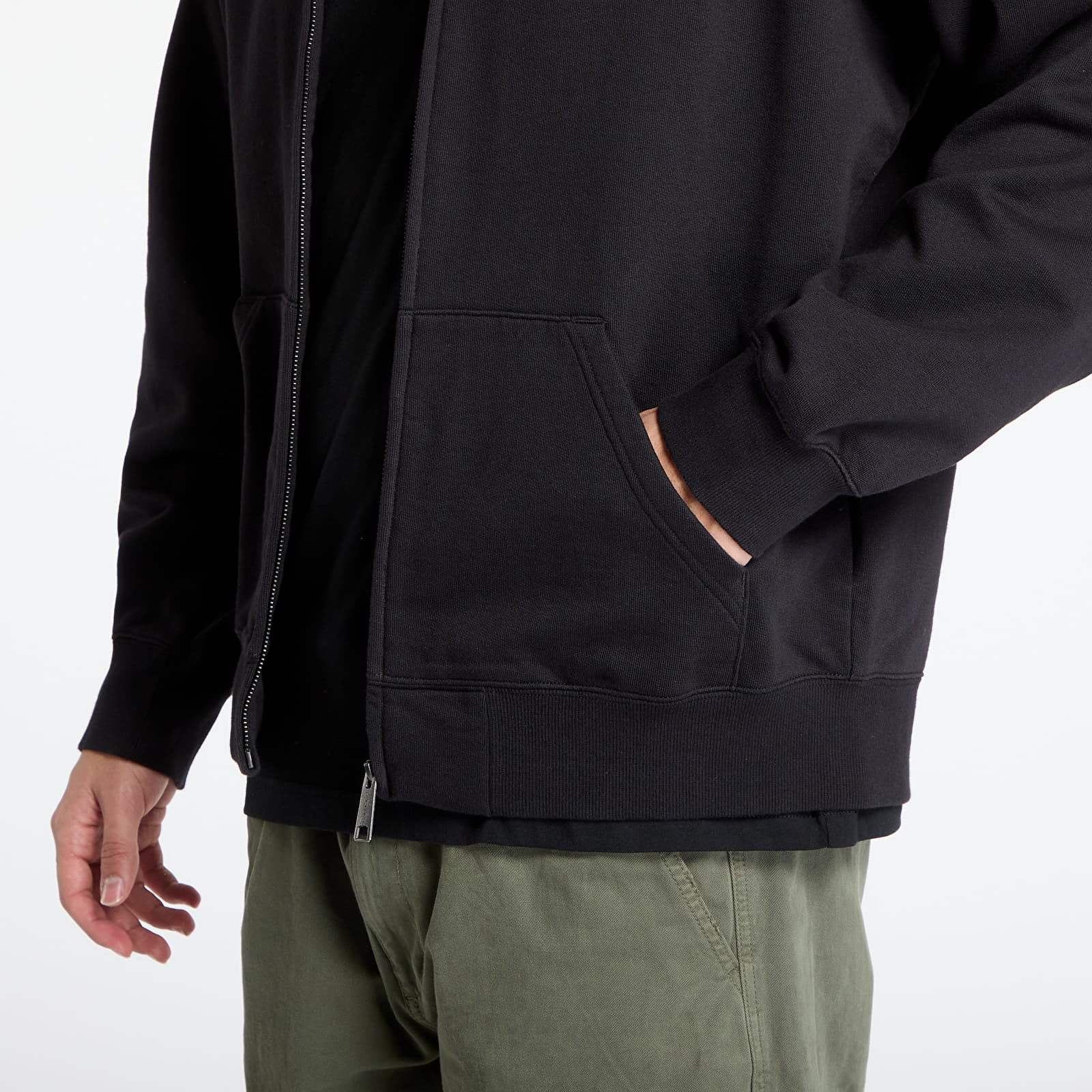 Kapucnis pulóverek és pulcsik Carhartt WIP Hooded Runaway Sweat Jacket UNISEX Black/ Wax Stone Washed