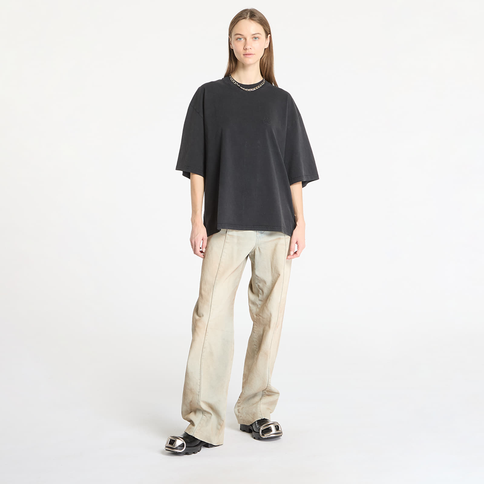 T-Shirts Alyx Studio Essentials Oversized Short Sleeve Crewneck Tee UNISEX Charcoal