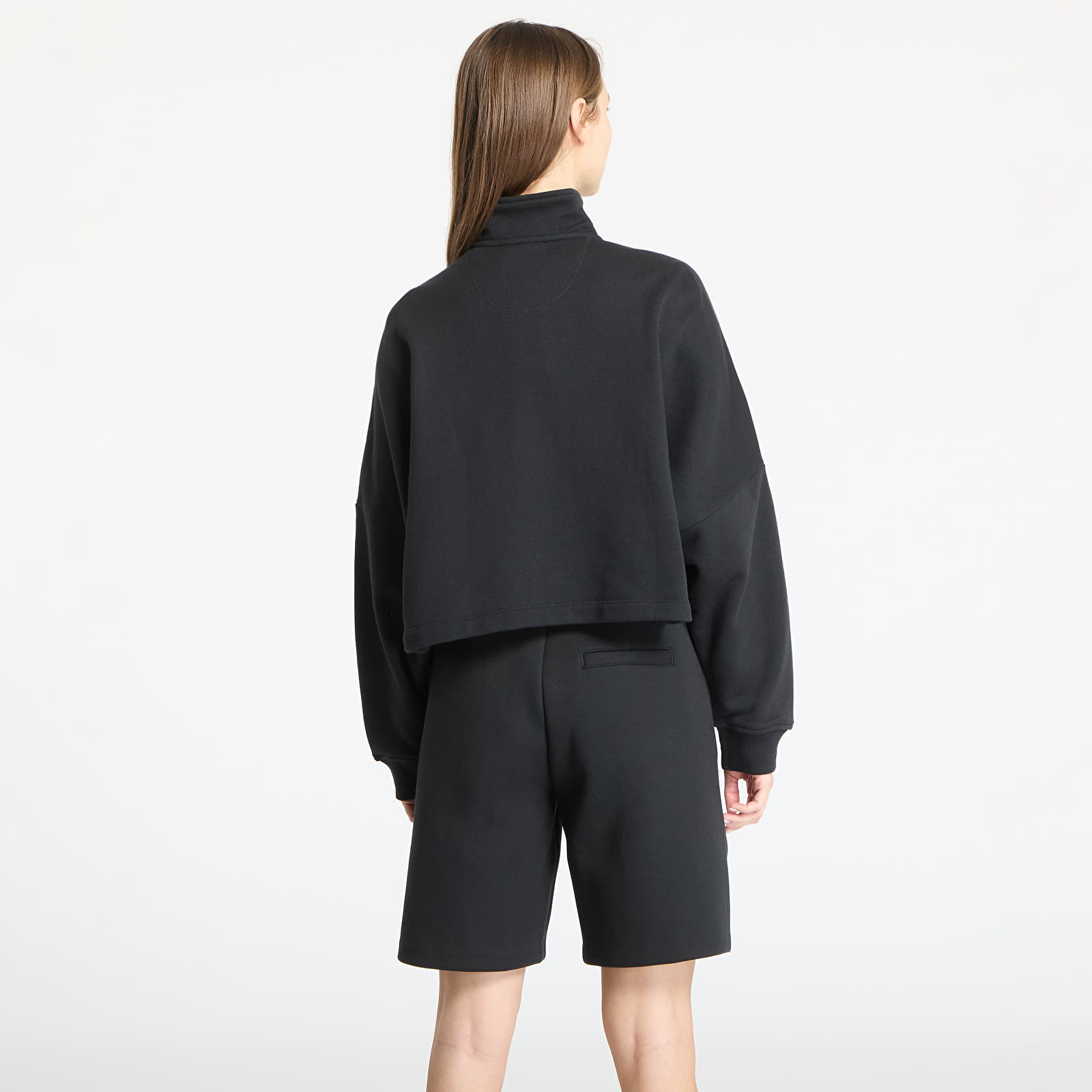 Women's hoodies adidas Essentials French Terry Half Zip Sweatshirt Black