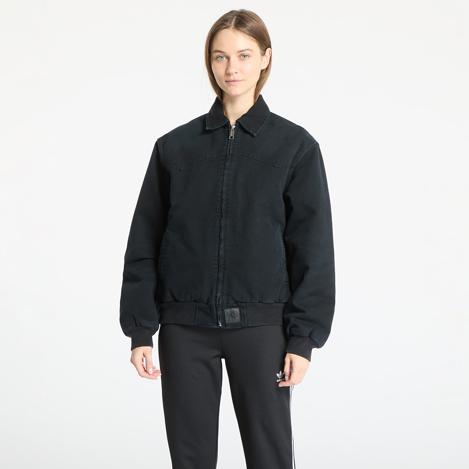 Jacken Carhartt WIP OG Santa Fe Jacket UNISEX Black/ Black Stone Canvas