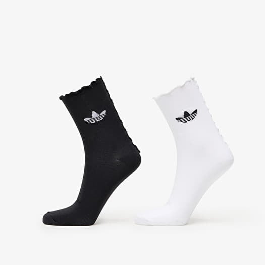 adidas Ruffle Socks 2-Pack White/ Black