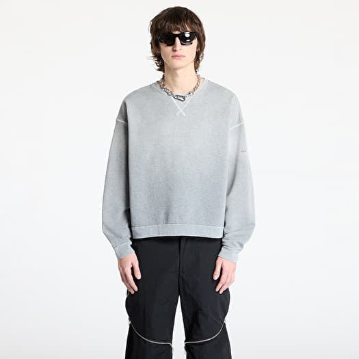 Alyx Studio Garment Dye Boxy Crewneck Sweatshirt UNISEX Overdyed Grey Melange