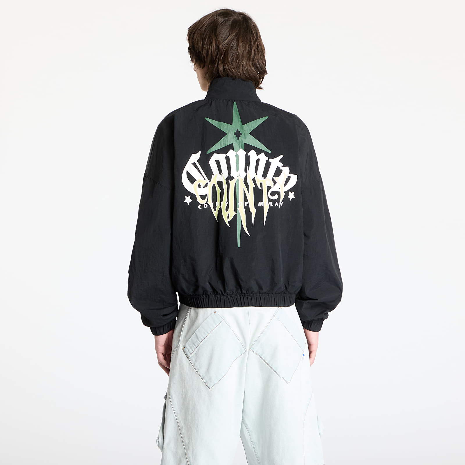 Herrenjacken Marcelo Burlon County Goth Nylon Track Jacket Black