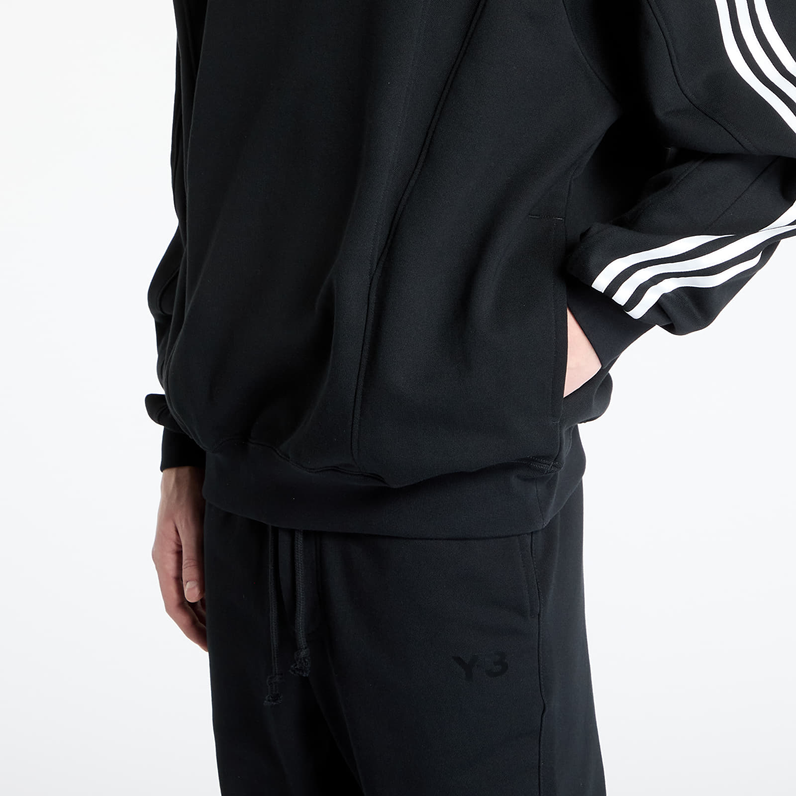 Férfi kapucnis pulcsik Y-3 Cut Line Hoodie UNISEX Black