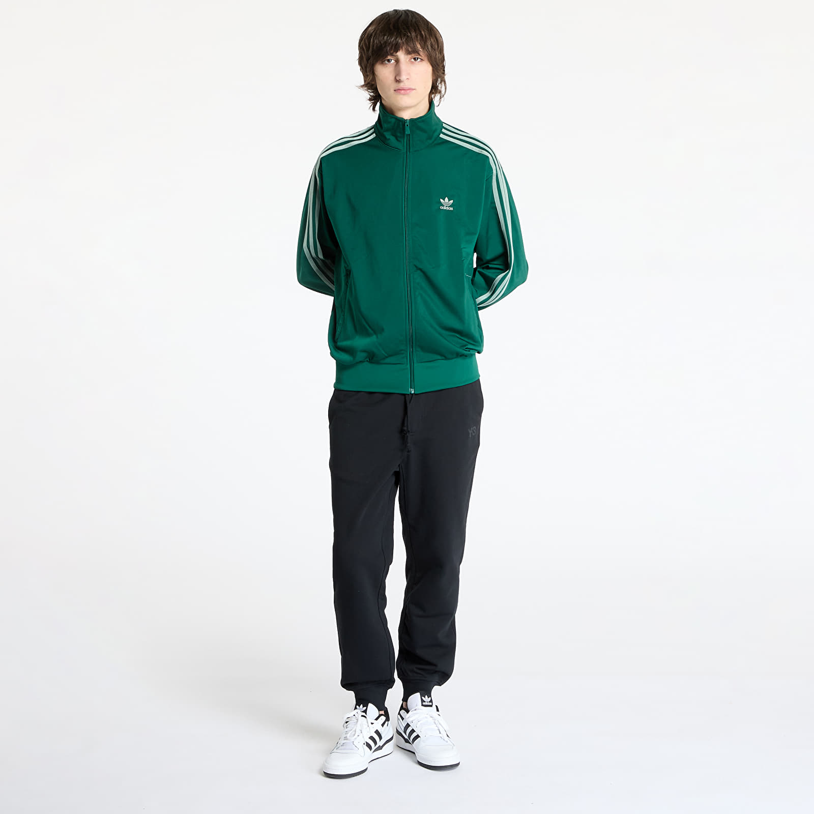 Mikiny adidas Firebird Adicolor Tracktop Collegiate Green