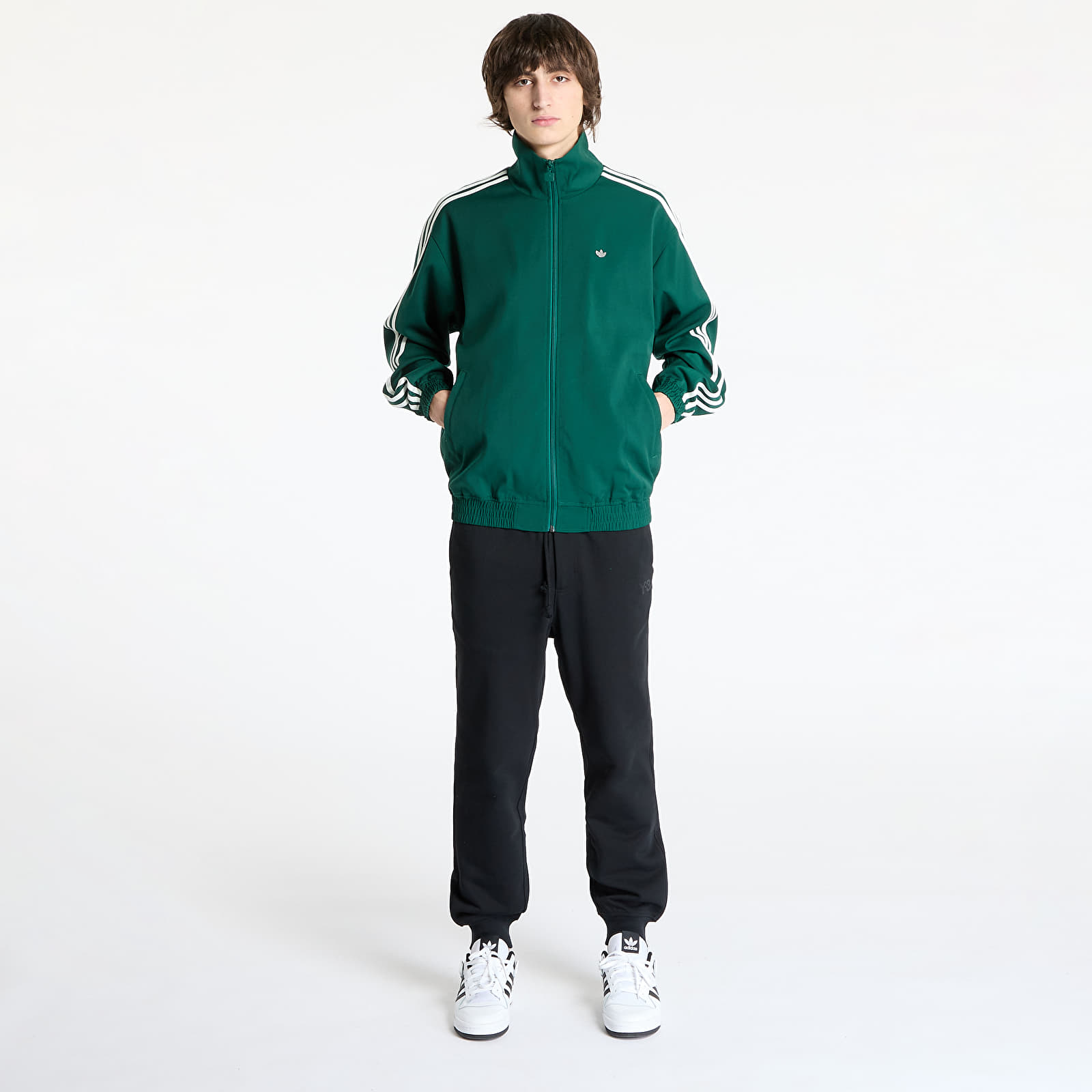 Mikiny adidas Premium Firebird Track Top Green/ Collegiate Green