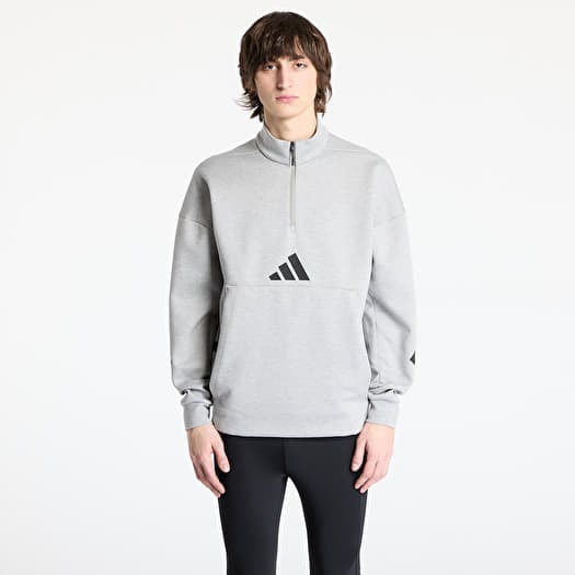 adidas Z.N.E. Half Zip Hoodie Grey/ Medium Grey Heather