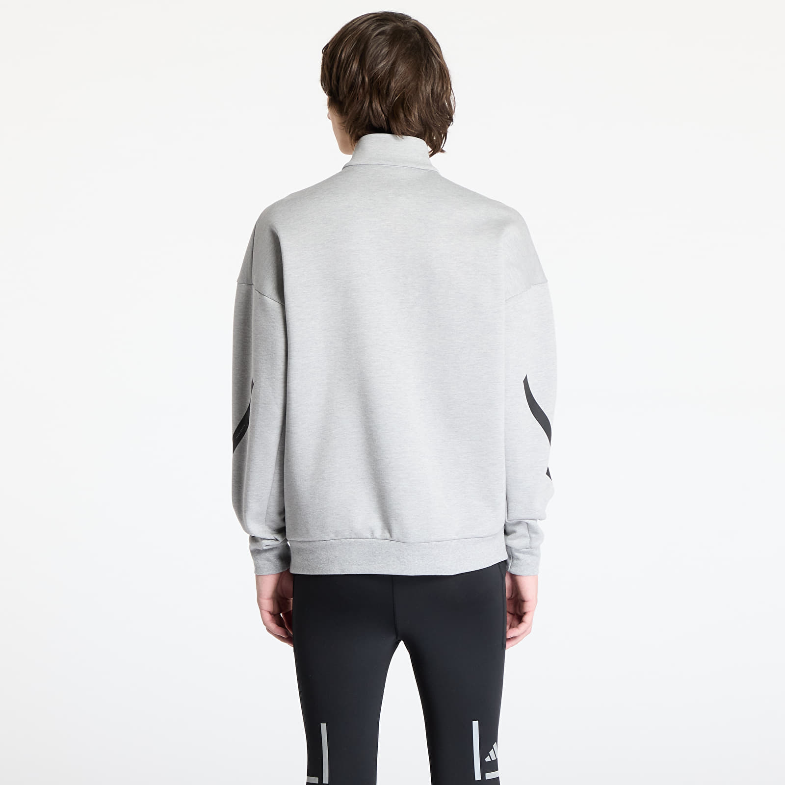 Hupparit ja collegepaidat adidas Z.N.E. Half Zip Hoodie Grey/ Medium Grey Heather