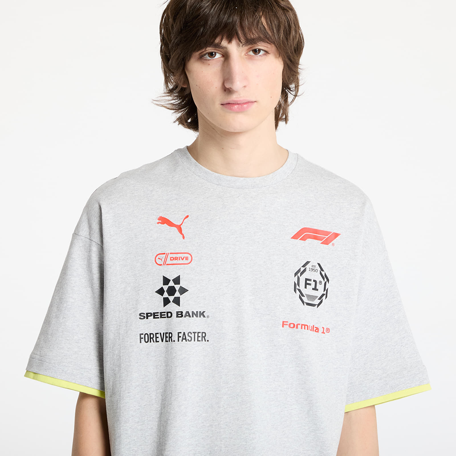 Pólók Puma F1 Racing Tee Light Gray Heather