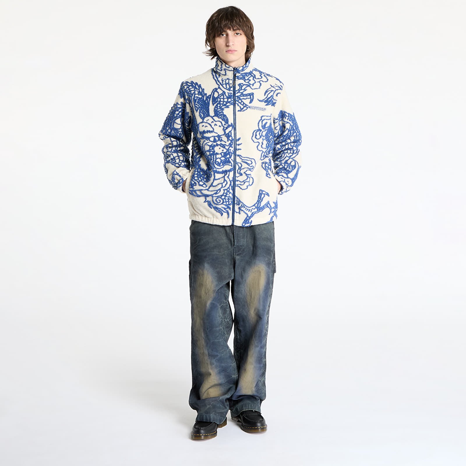 Dzsekik RIPNDIP Haku Reversible Jacket Off White/ Navy